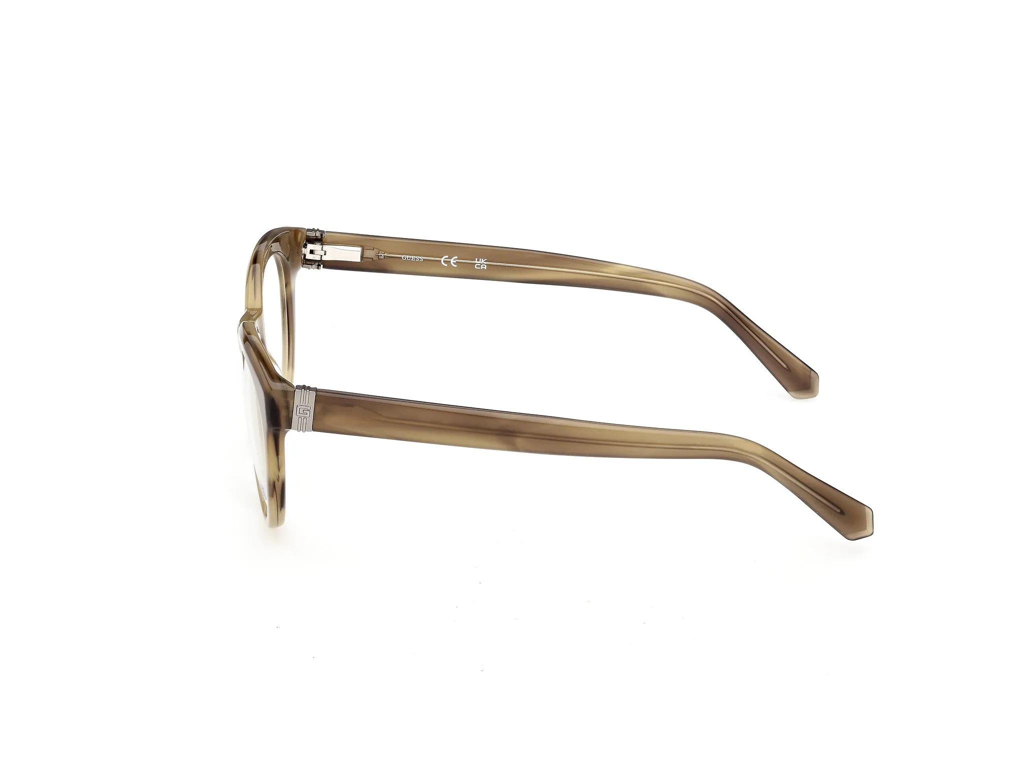 Guess GU50366 095 Montature da vista Acetato Verde Rotonda Normale - immagine 3