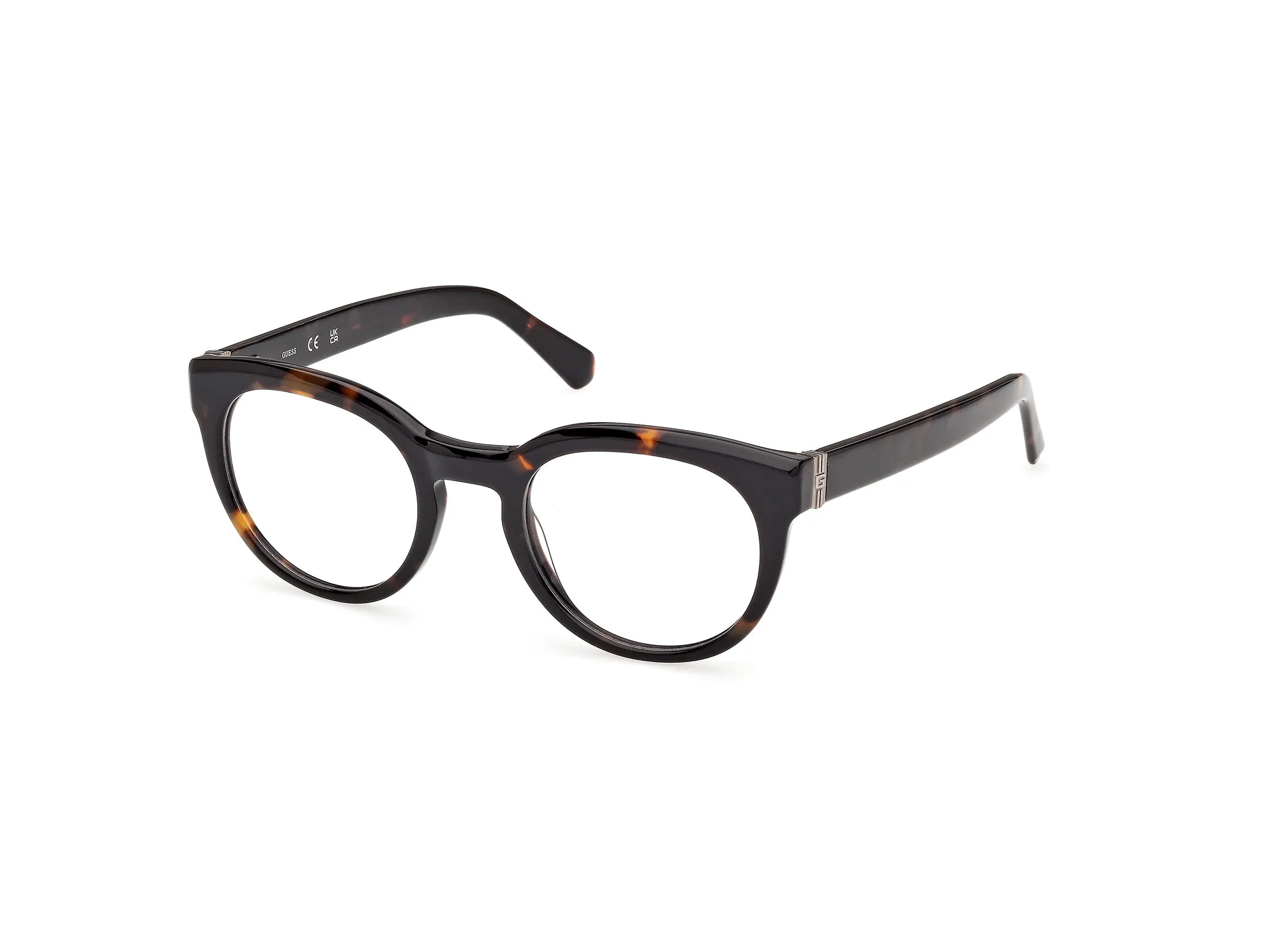 Guess GU50366 052 Montature da vista Acetato Havana Rotonda Normale - immagine 1