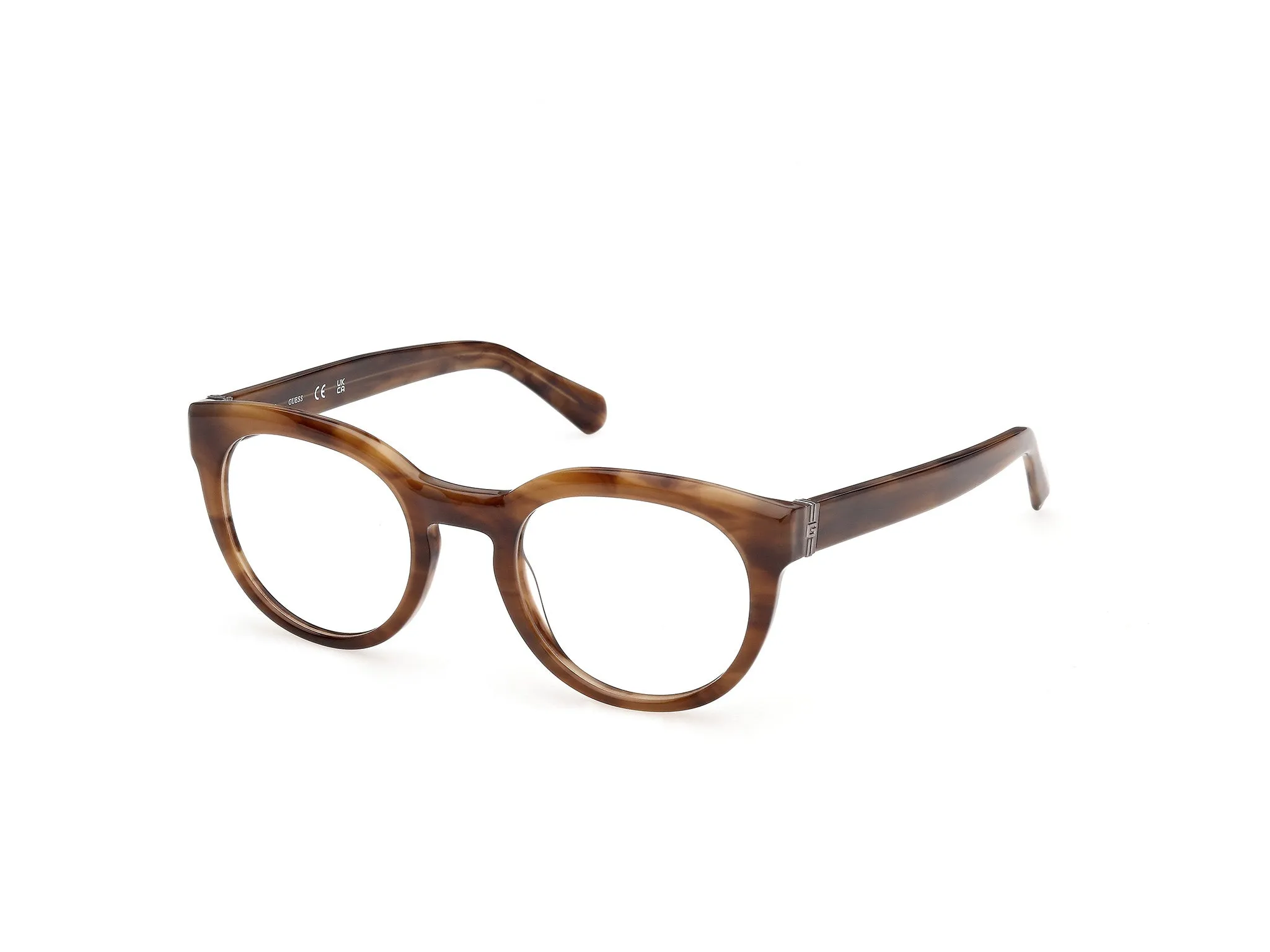 Guess GU50366 050 Montature da vista Acetato Marrone Rotonda Normale - immagine 1