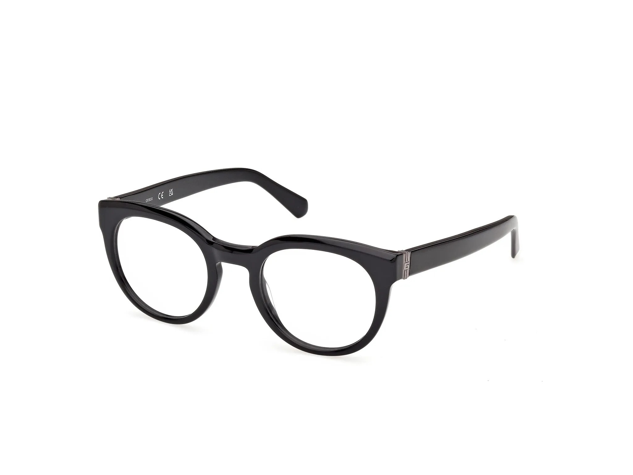 Guess GU50366 001 Montature da vista Acetato Nero Rotonda Normale - immagine 1
