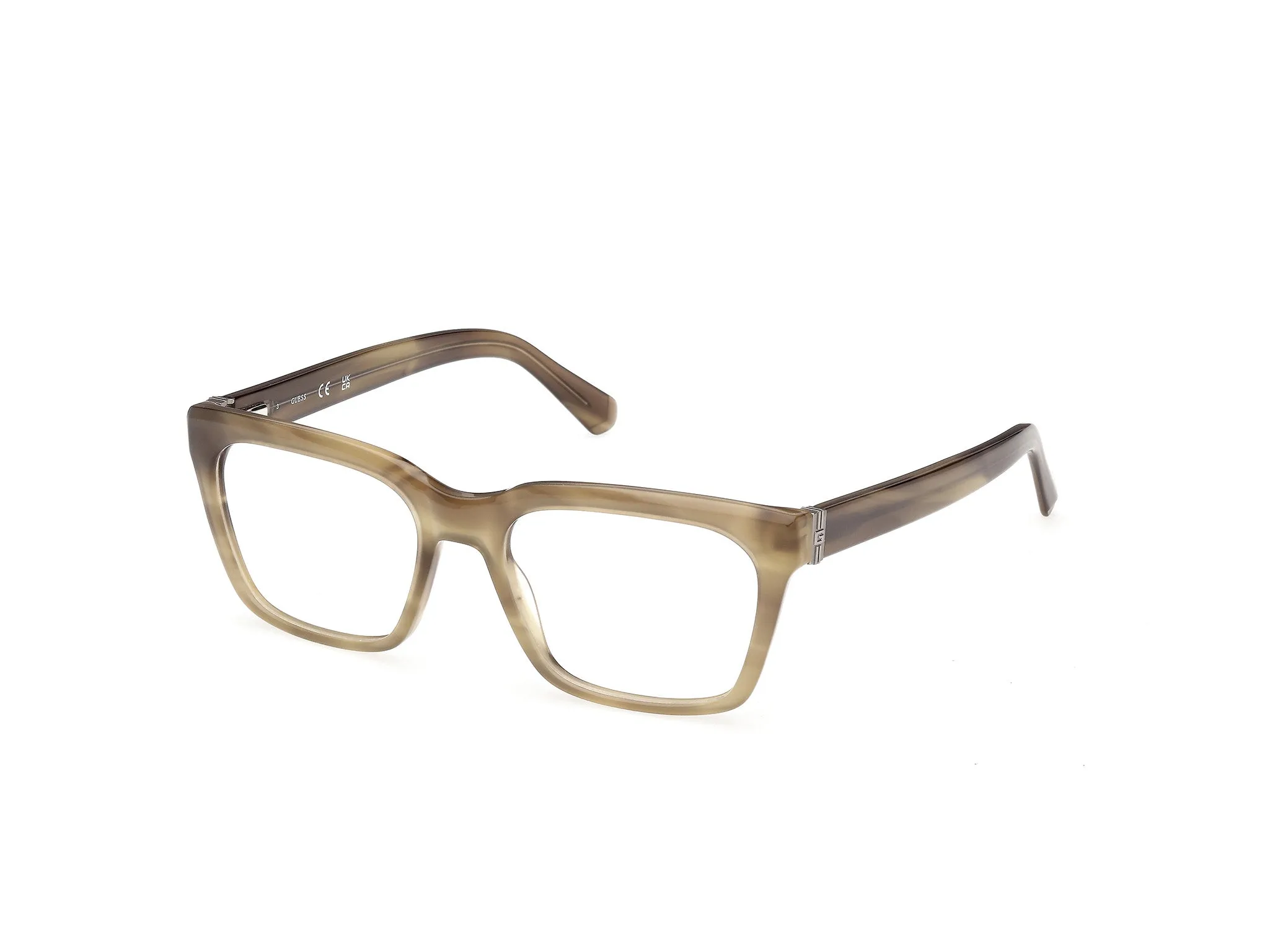 Guess GU50365 095 Montature da vista Acetato Verde Squadrata Normale - immagine 1