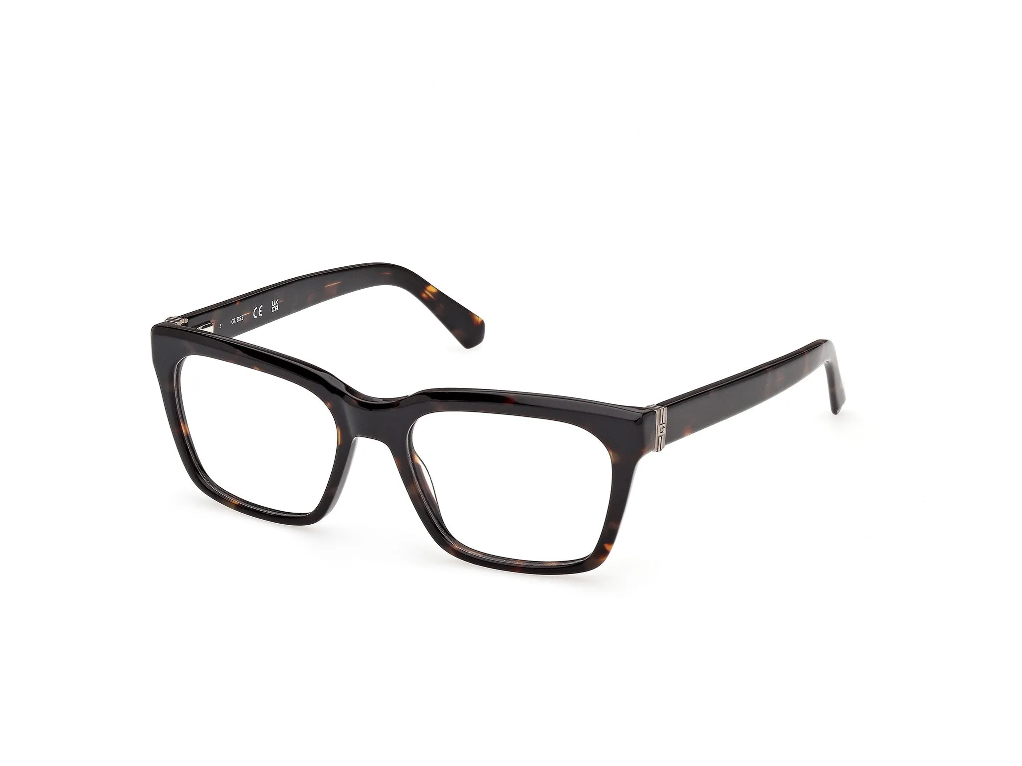 Guess GU50365 052 Montature da vista Acetato Havana Squadrata Normale - immagine 1