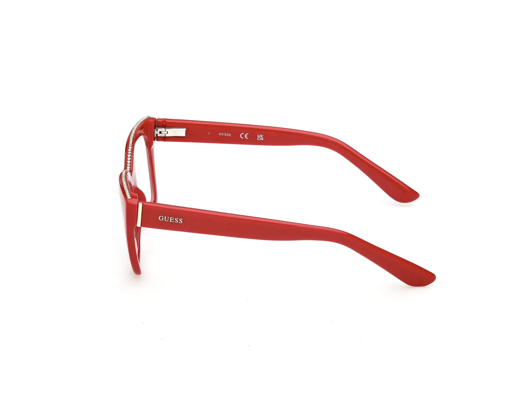 Guess GU50361 066 Montature da vista Acetato Rosso Squadrata Normale - immagine 3