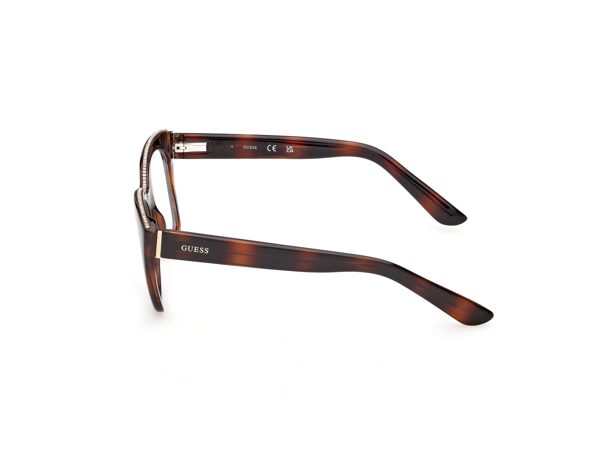 Guess GU50361 052 Montature da vista Acetato Havana Squadrata Normale - immagine 3