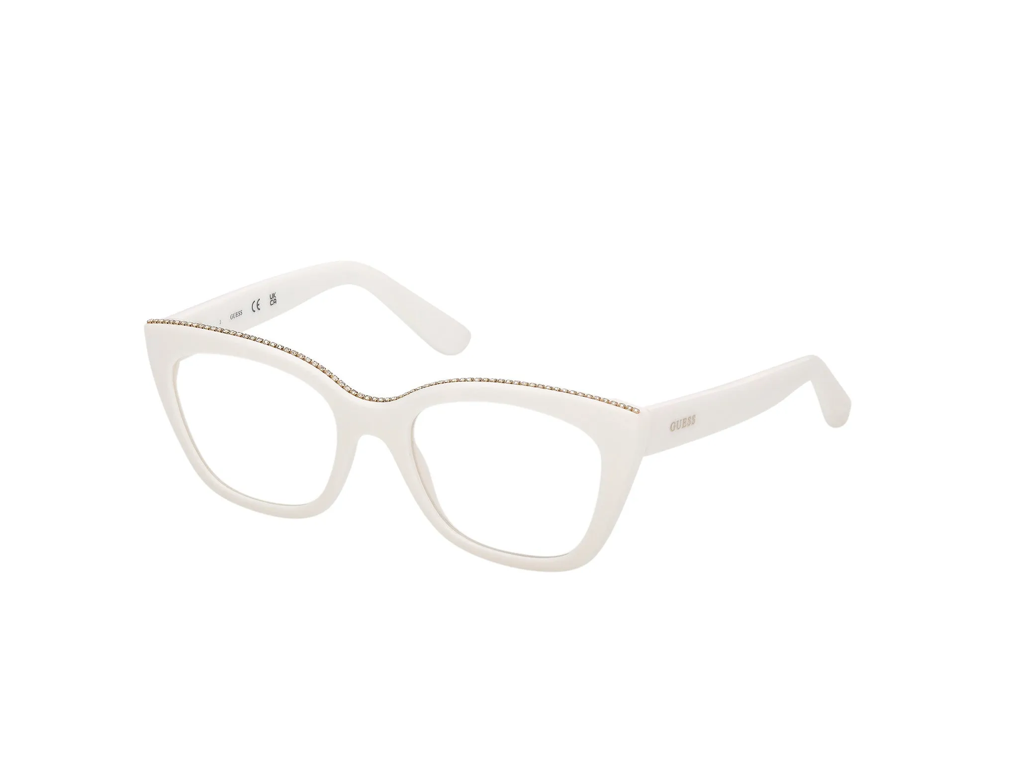 Guess GU50361 021 Montature da vista Acetato Bianco Squadrata Normale - immagine 1