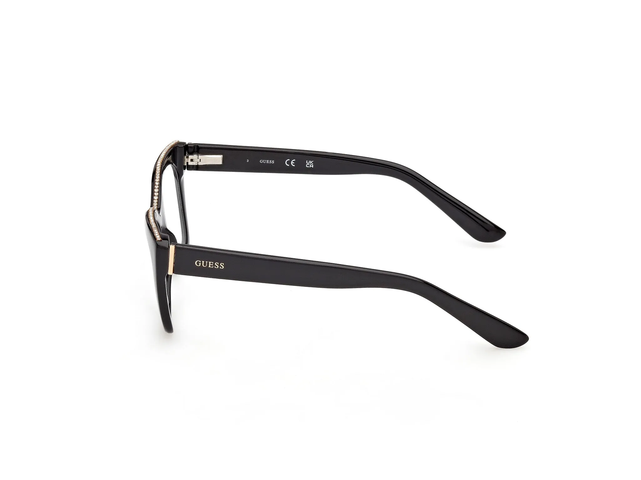 Guess GU50361 001 Montature da vista Acetato Nero Squadrata Normale - immagine 3