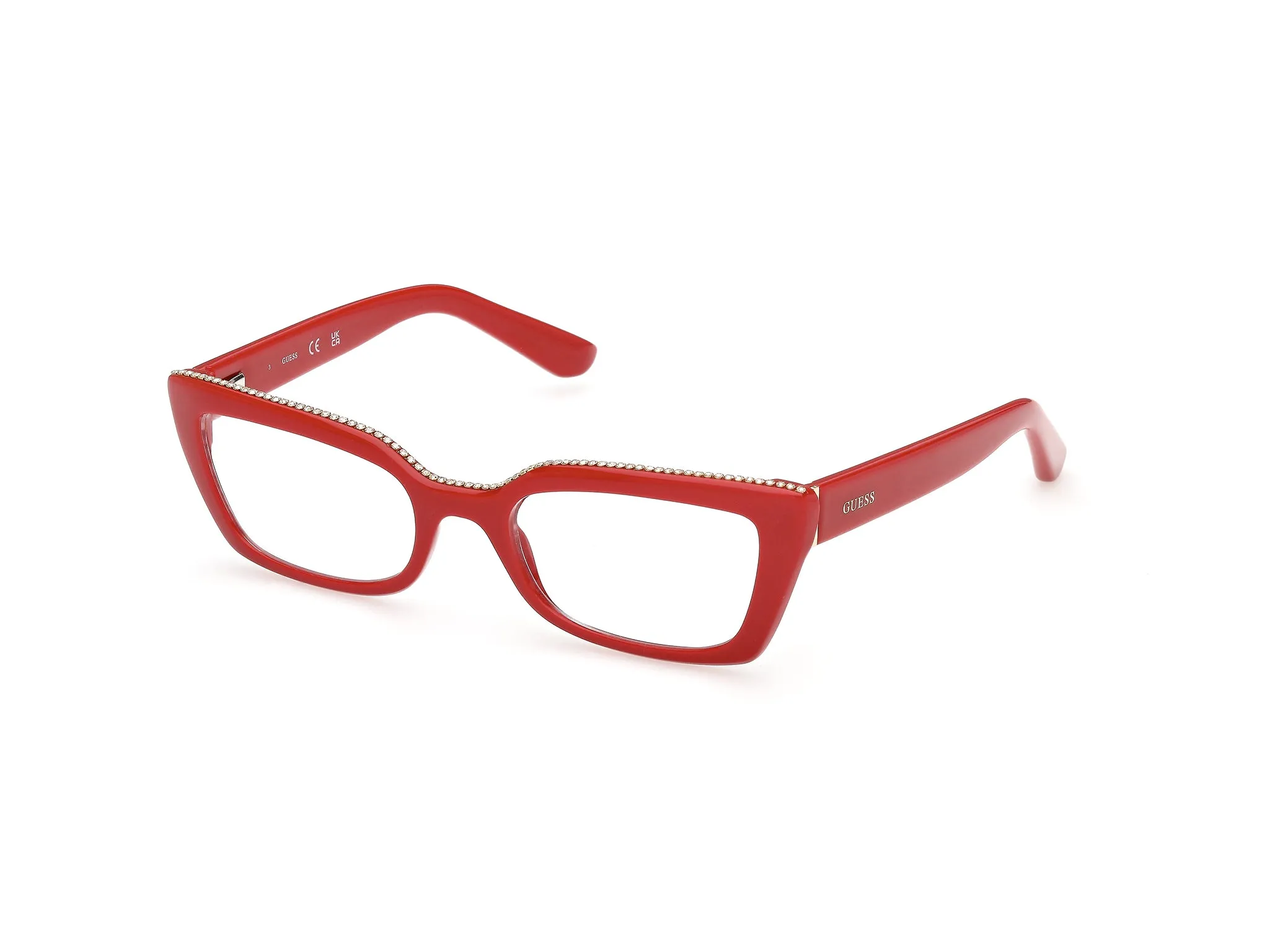 Guess GU50360 066 Montature da vista Acetato Rosso Squadrata Normale - immagine 1