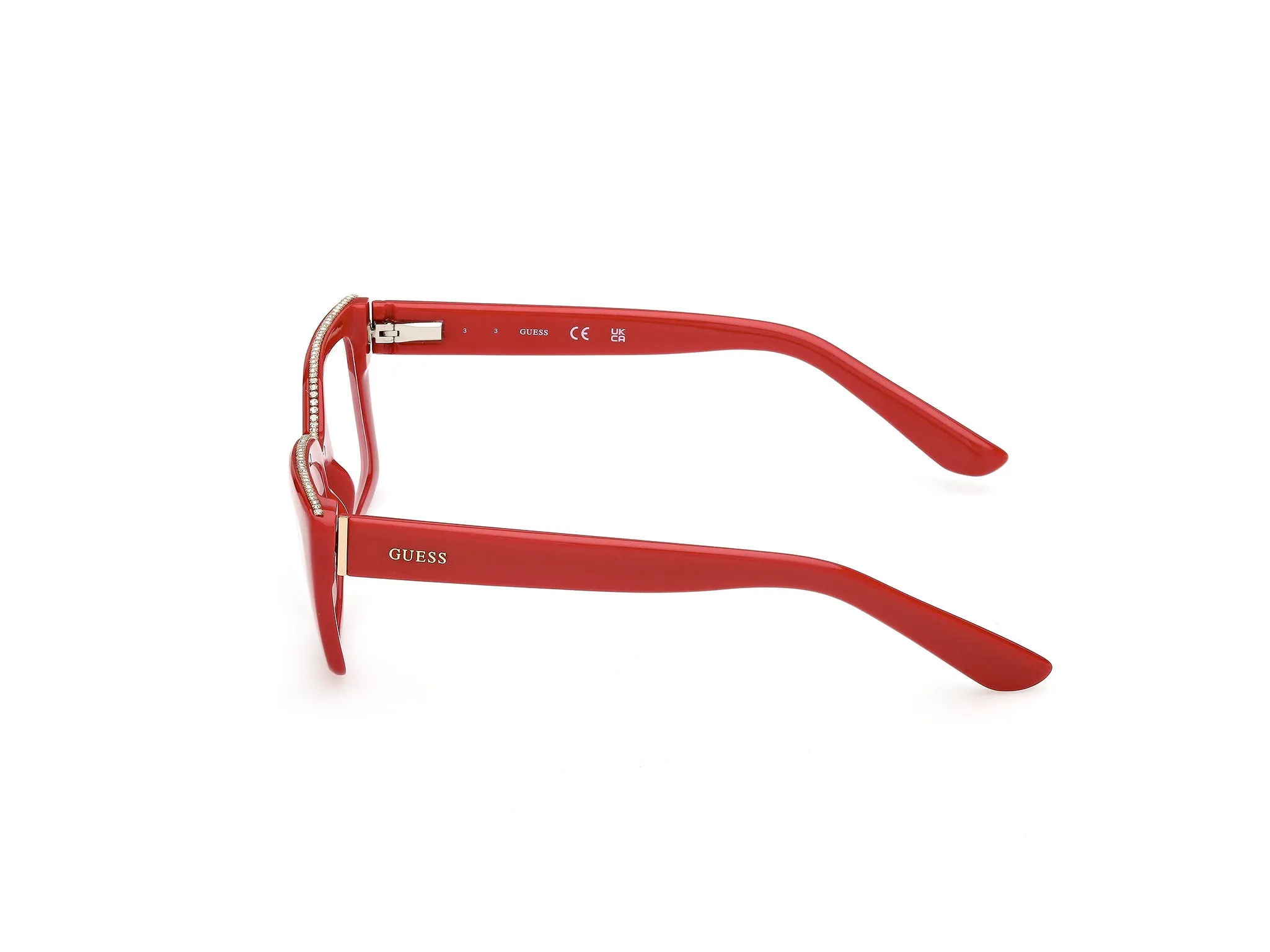 Guess GU50360 066 Montature da vista Acetato Rosso Squadrata Normale - immagine 3