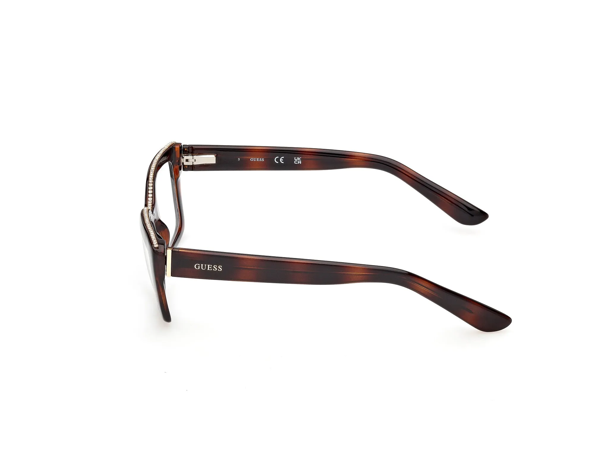 Guess GU50360 052 Montature da vista Acetato Havana Squadrata Normale - immagine 3