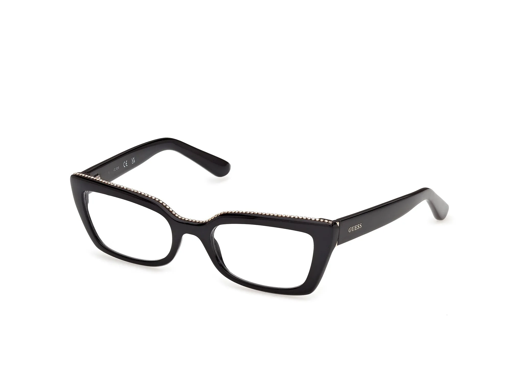 Guess GU50360 001 Montature da vista Acetato Nero Squadrata Normale - immagine 1