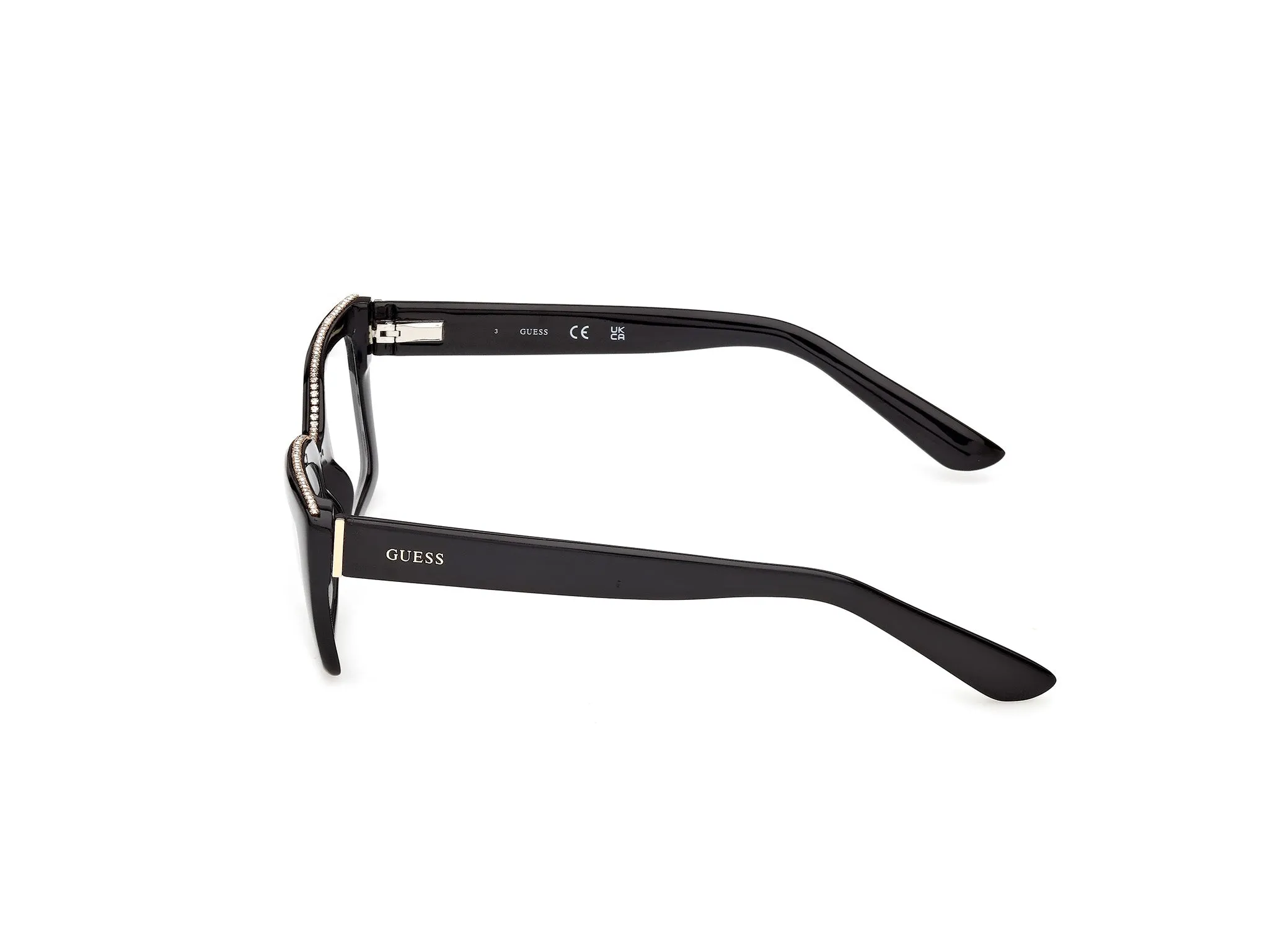 Guess GU50360 001 Montature da vista Acetato Nero Squadrata Normale - immagine 3