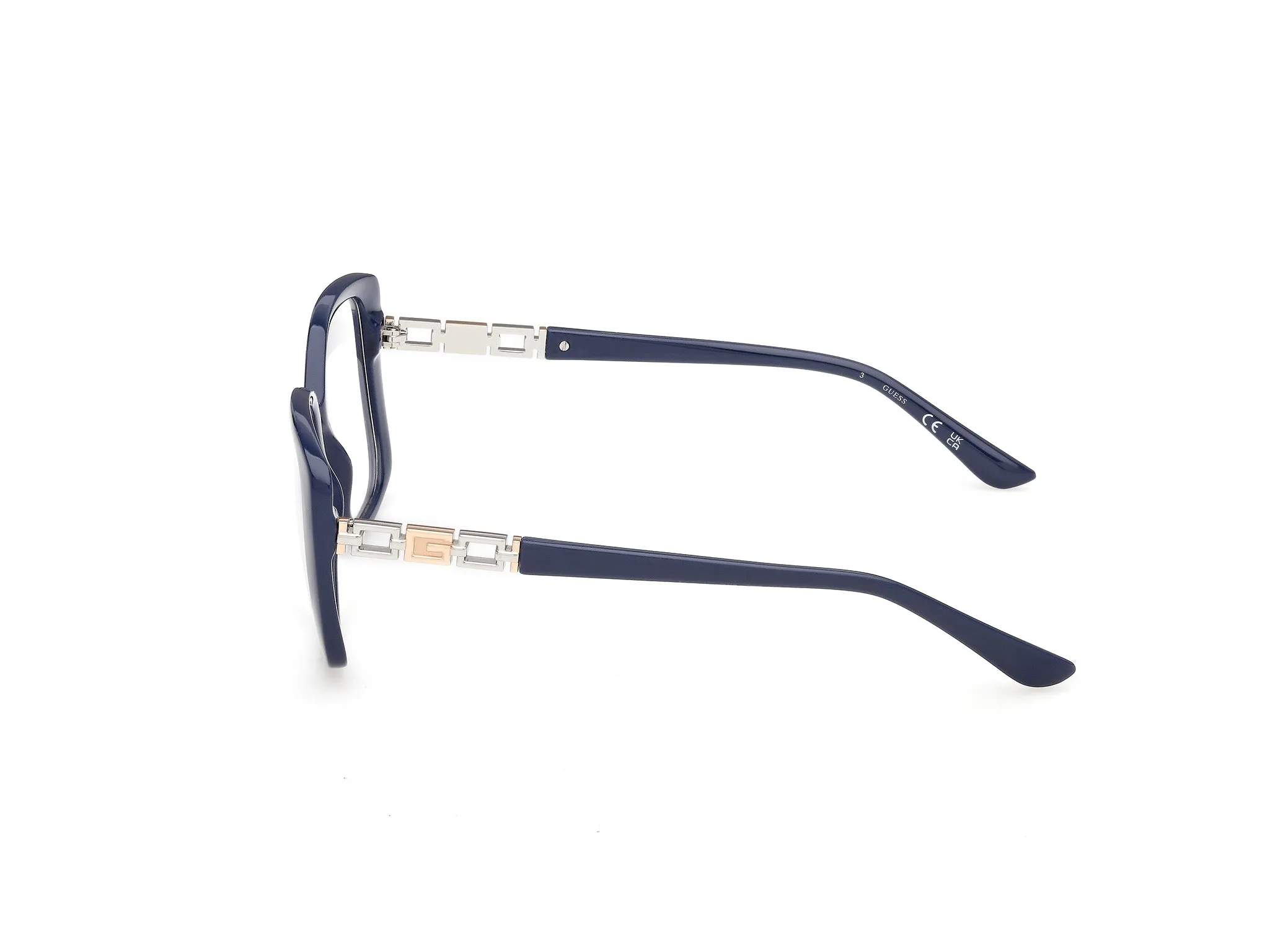 Guess GU50359 090 Montature da vista Acetato Blu Farfalla Normale - immagine 3