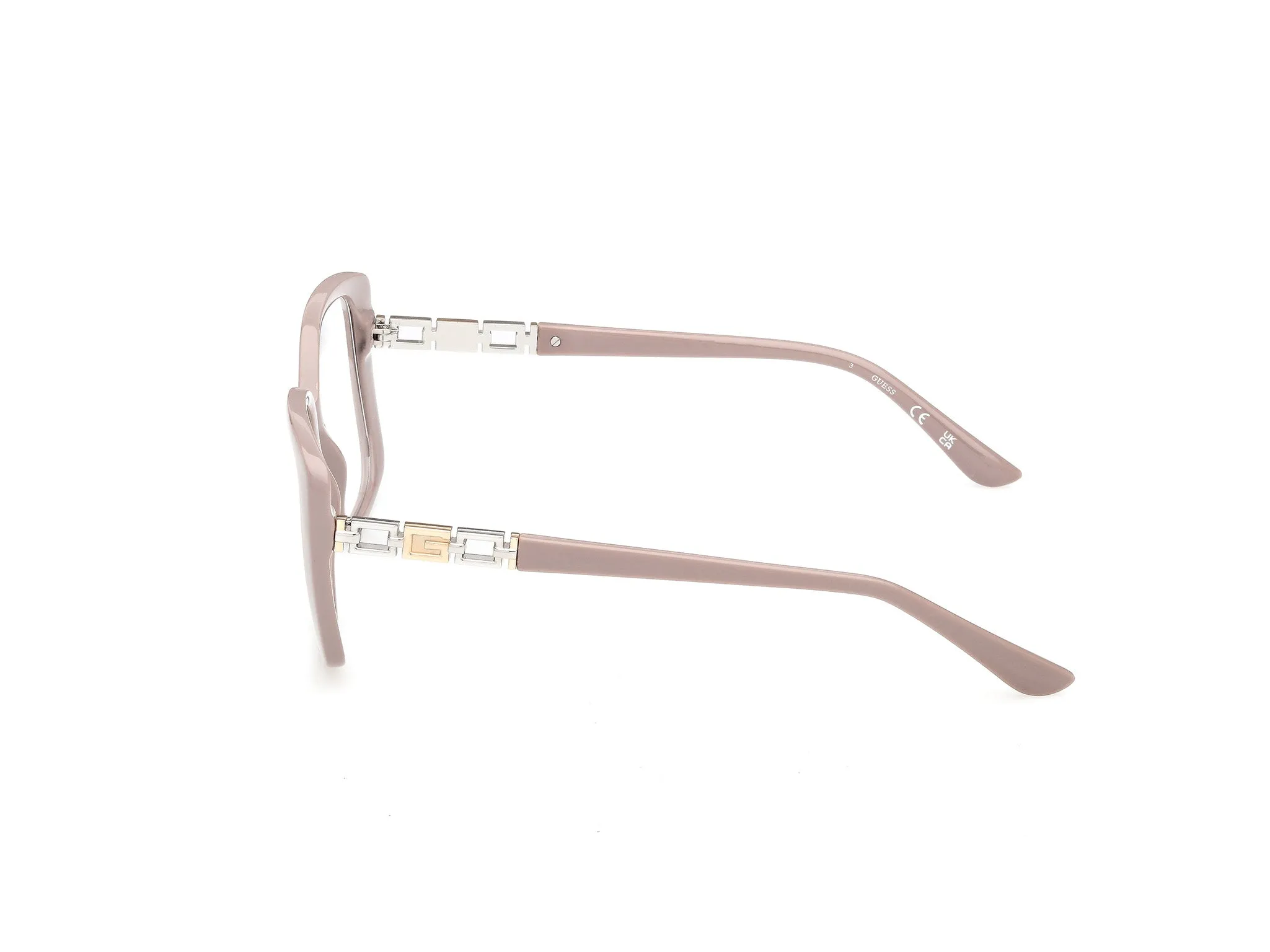 Guess GU50359 057 Montature da vista Acetato Beige Farfalla Normale - immagine 3