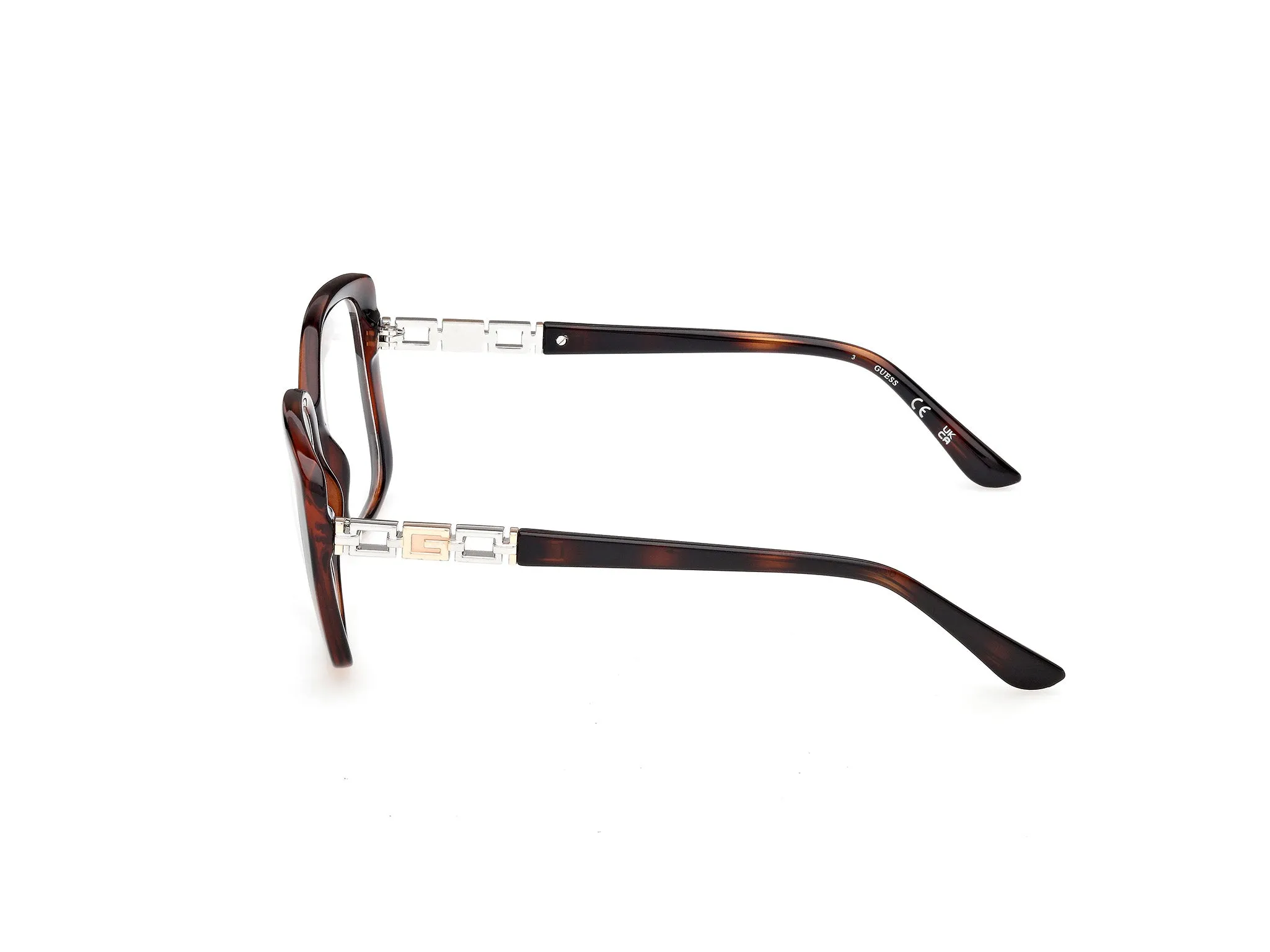 Guess GU50359 052 Montature da vista Acetato Havana Farfalla Normale - immagine 3
