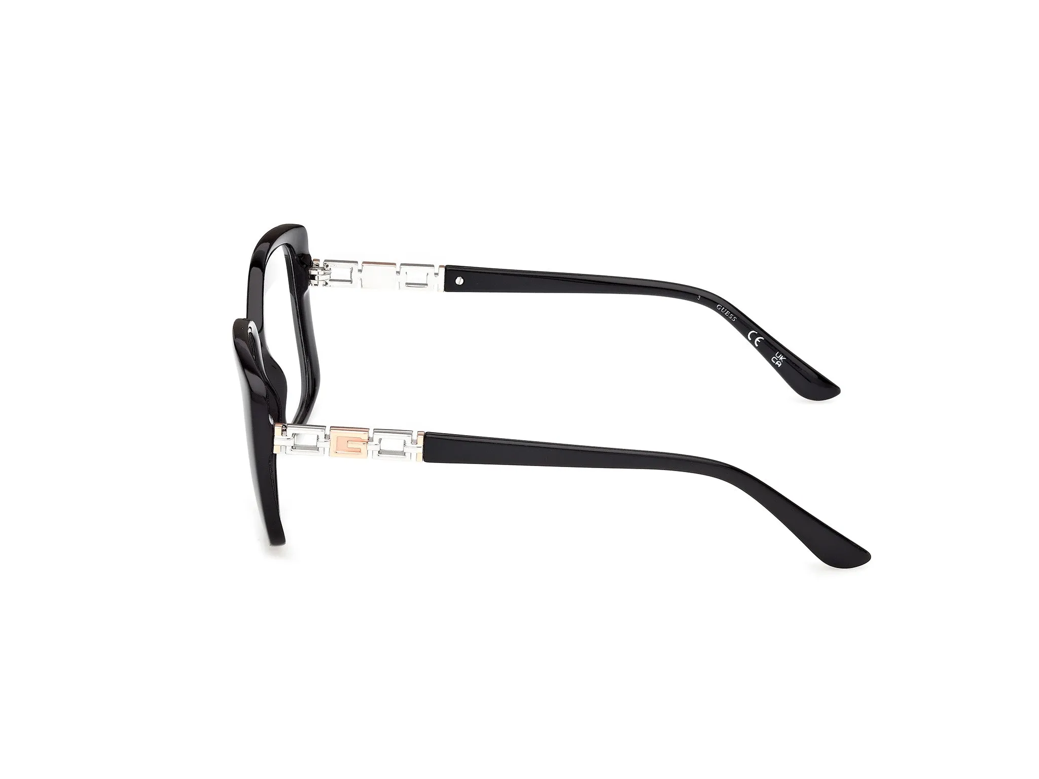 Guess GU50359 001 Montature da vista Acetato Nero Farfalla Normale - immagine 3