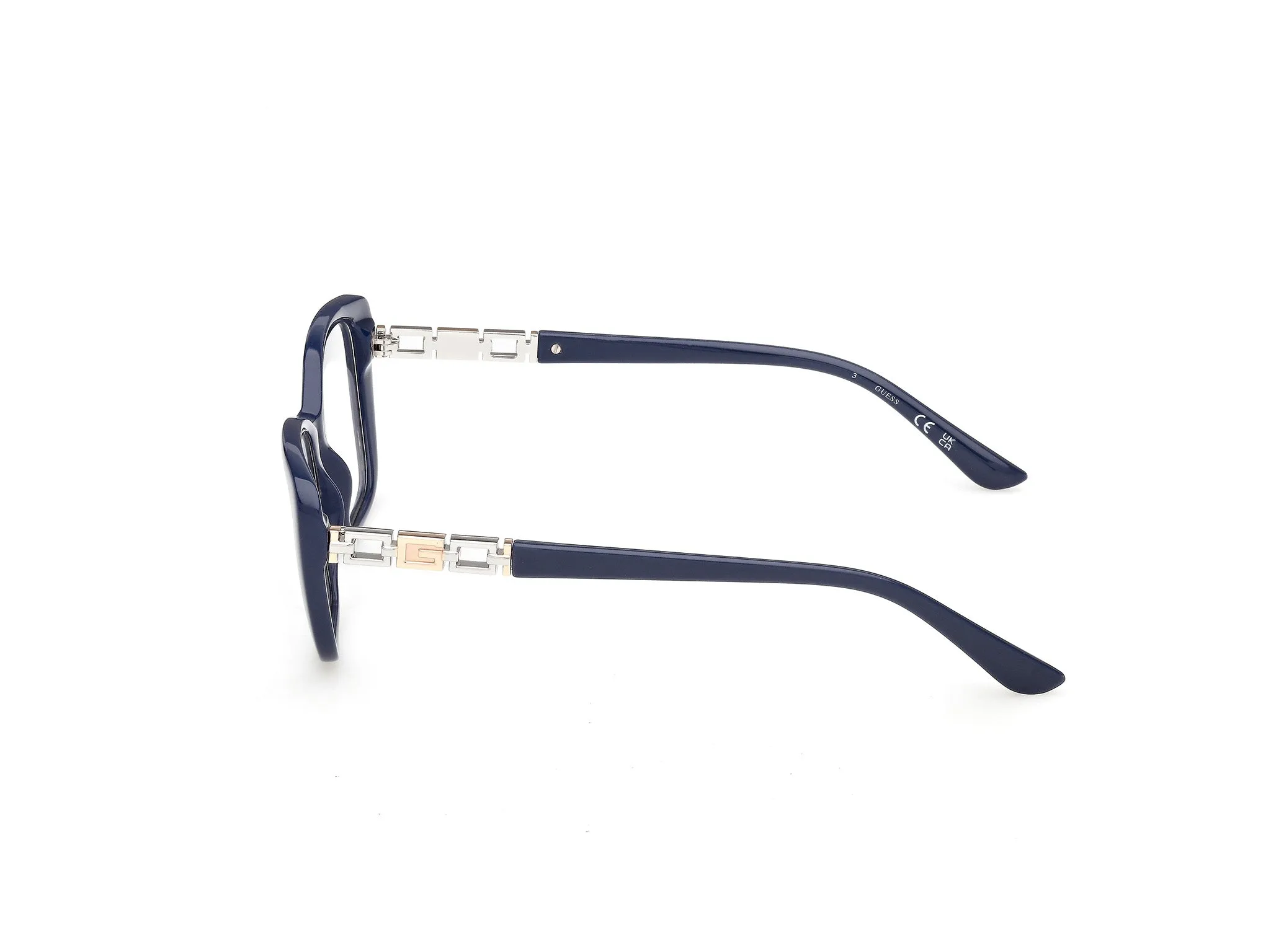 Guess GU50358 090 Montature da vista Acetato Blu Squadrata Normale - immagine 3