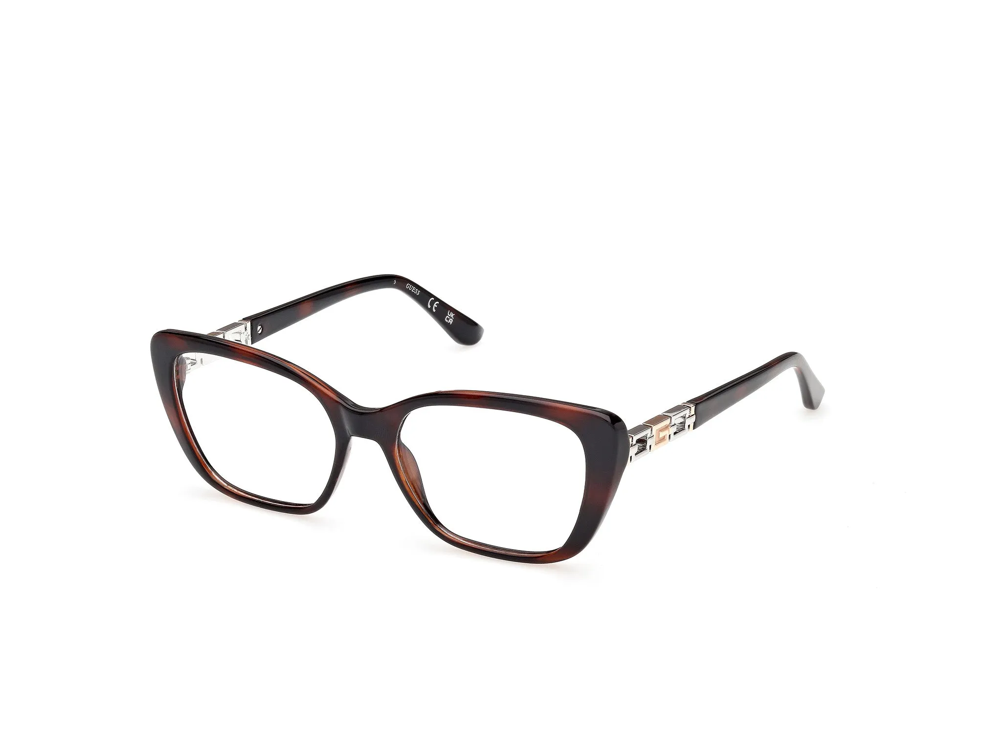 Guess GU50358 052 Montature da vista Acetato Havana Squadrata Normale - immagine 1