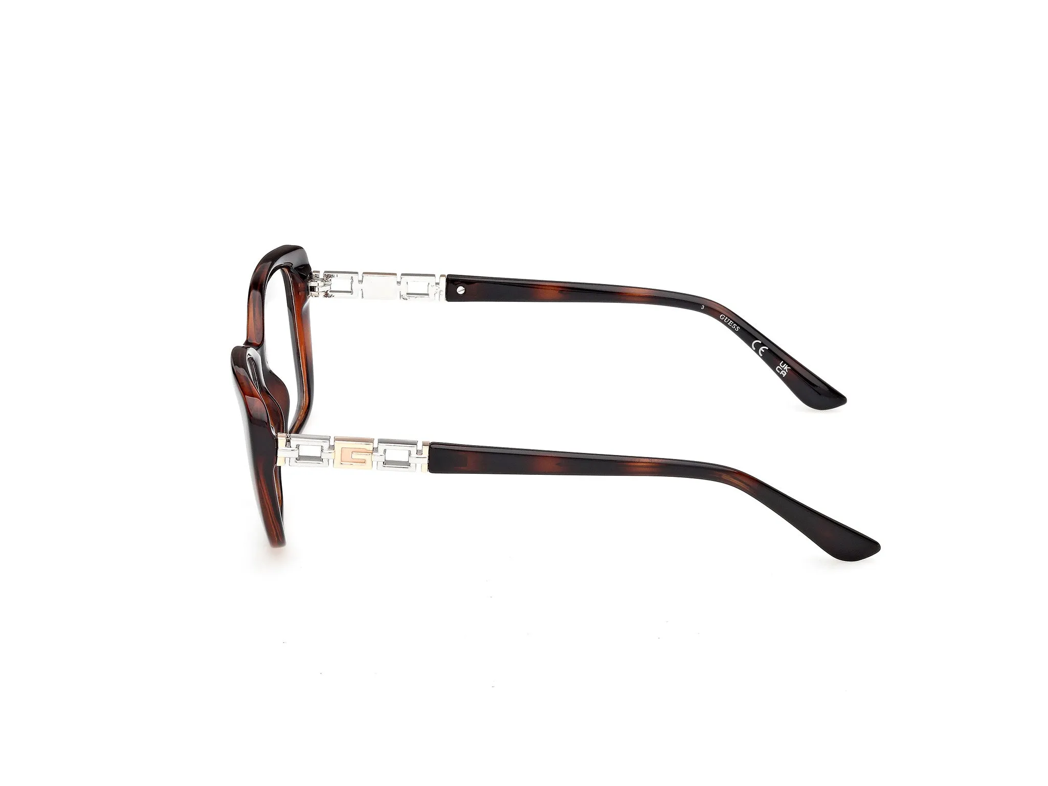 Guess GU50358 052 Montature da vista Acetato Havana Squadrata Normale - immagine 3
