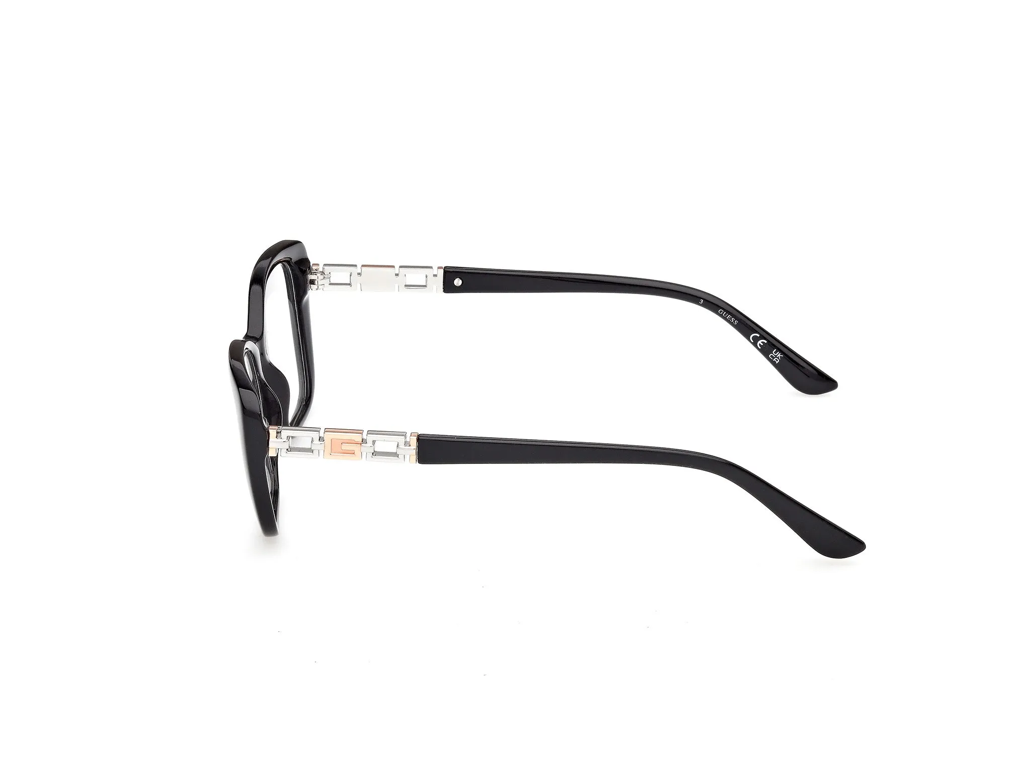 Guess GU50358 001 Montature da vista Acetato Nero Squadrata Normale - immagine 3
