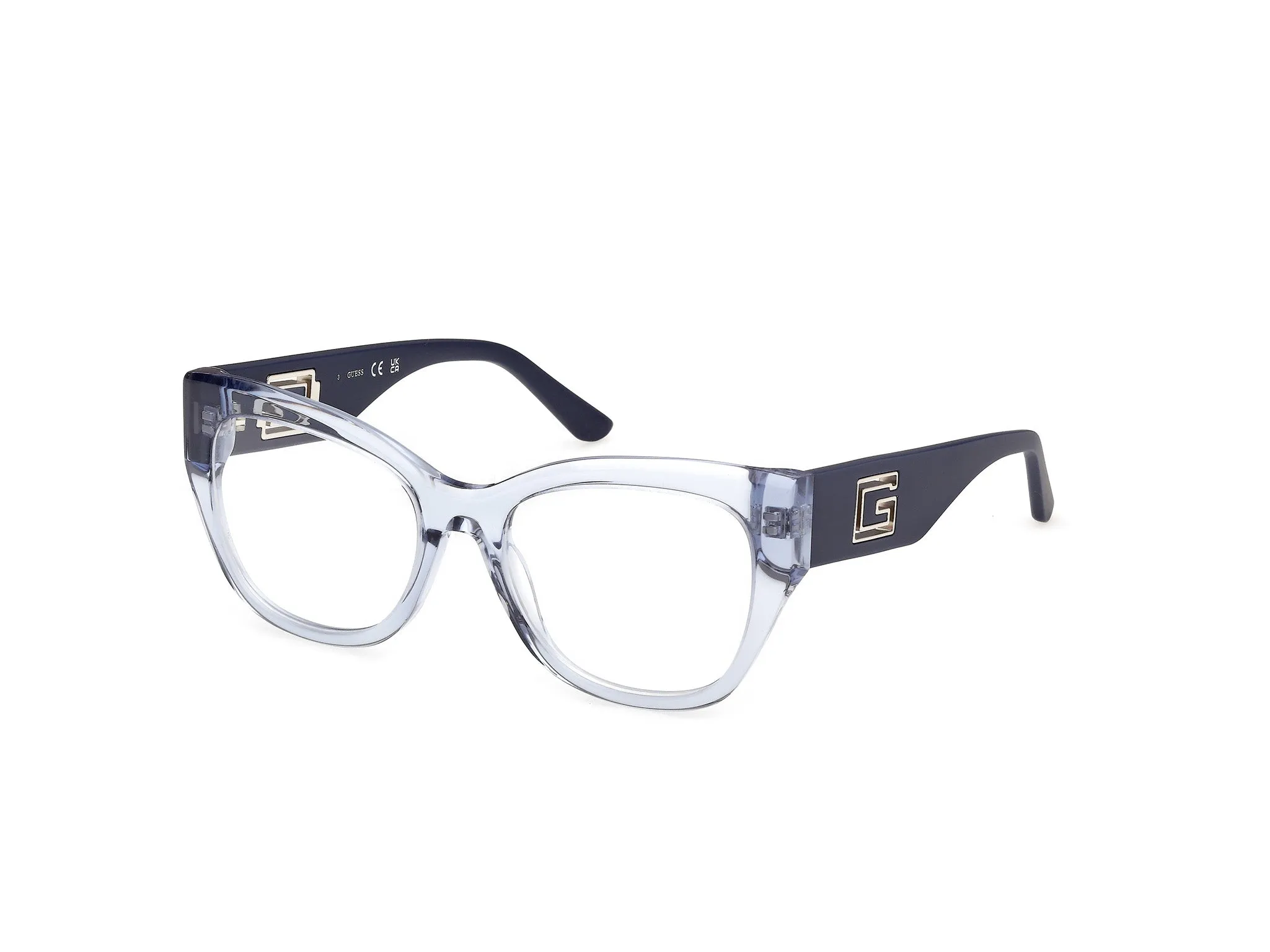 Guess GU50356 084 Montature da vista Acetato Blu Squadrata Normale - immagine 1