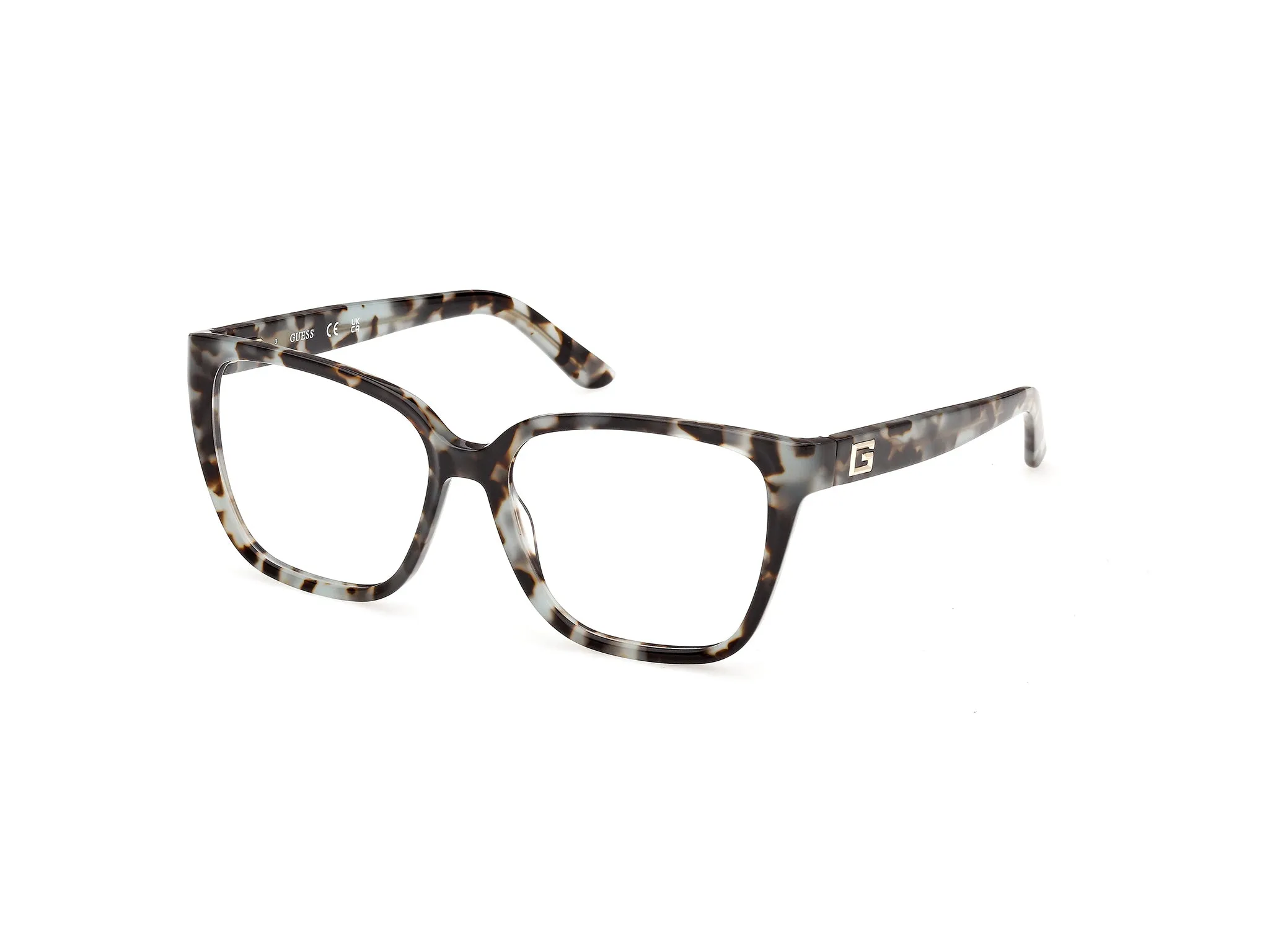 Guess GU50354 086 Montature da vista Acetato Havana Squadrata Normale - immagine 1
