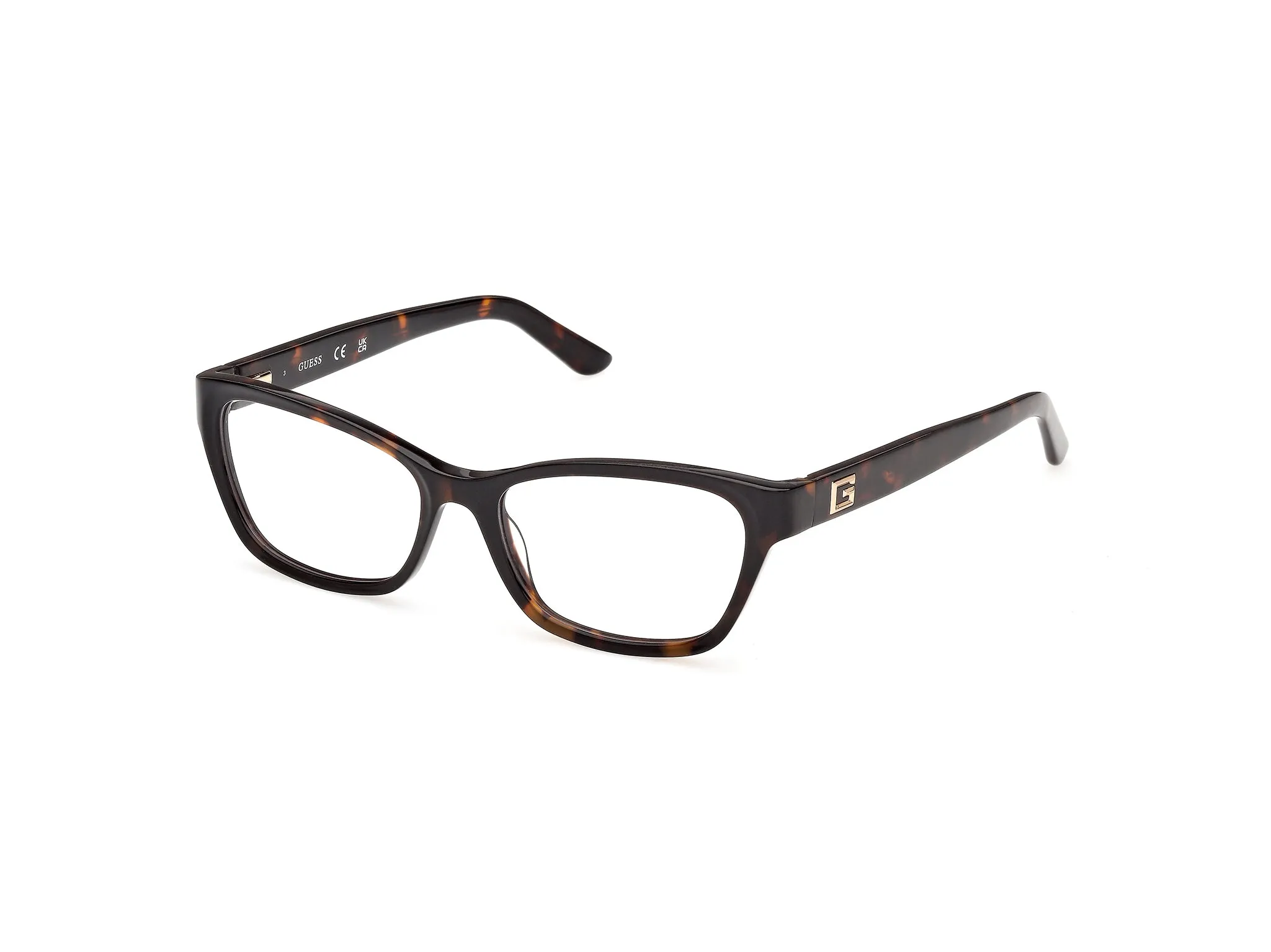 Guess GU50353 052 Montature da vista Acetato Havana Squadrata Normale - immagine 1