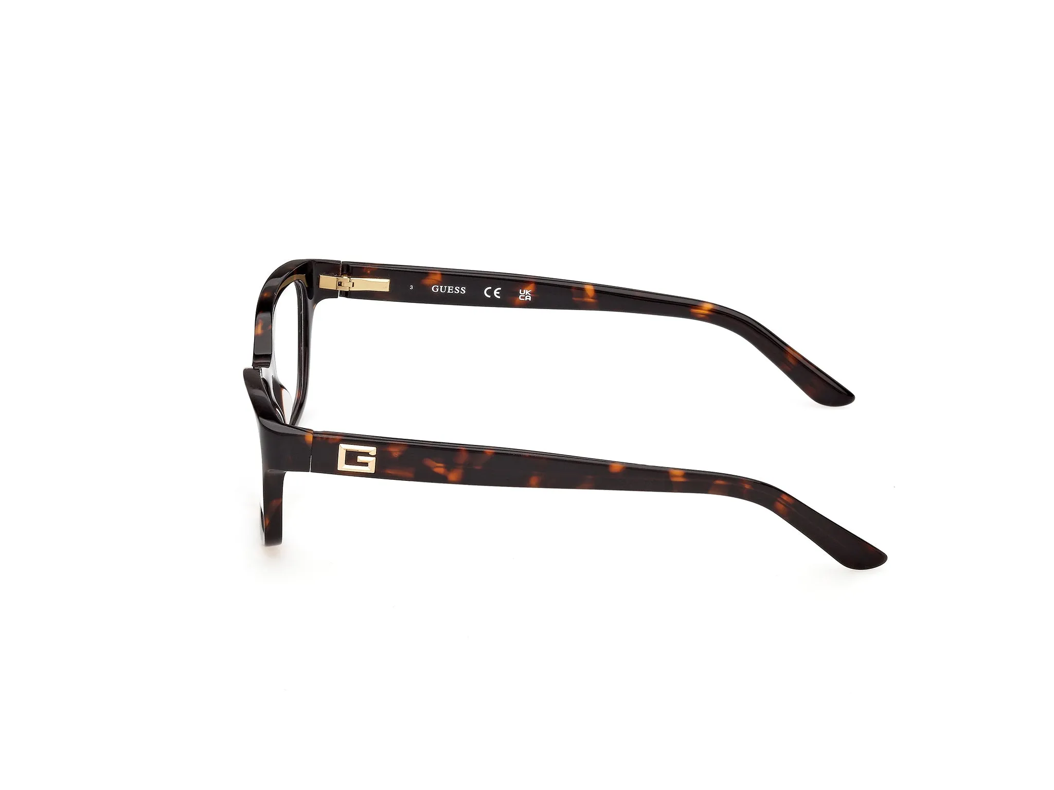 Guess GU50353 052 Montature da vista Acetato Havana Squadrata Normale - immagine 3