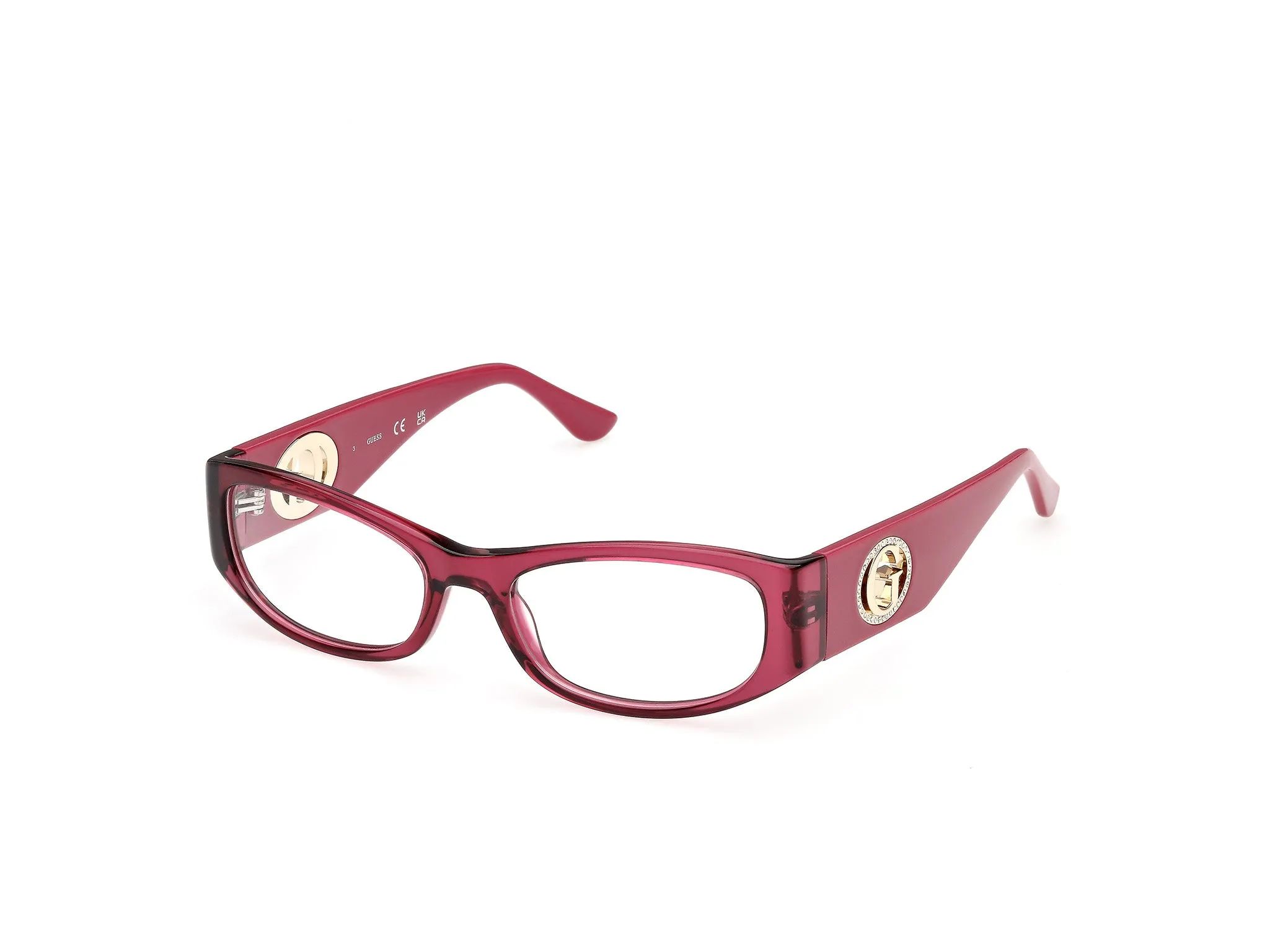 Guess GU50352 069 Montature da vista Acetato Bordeaux Rotonda Normale - immagine 1