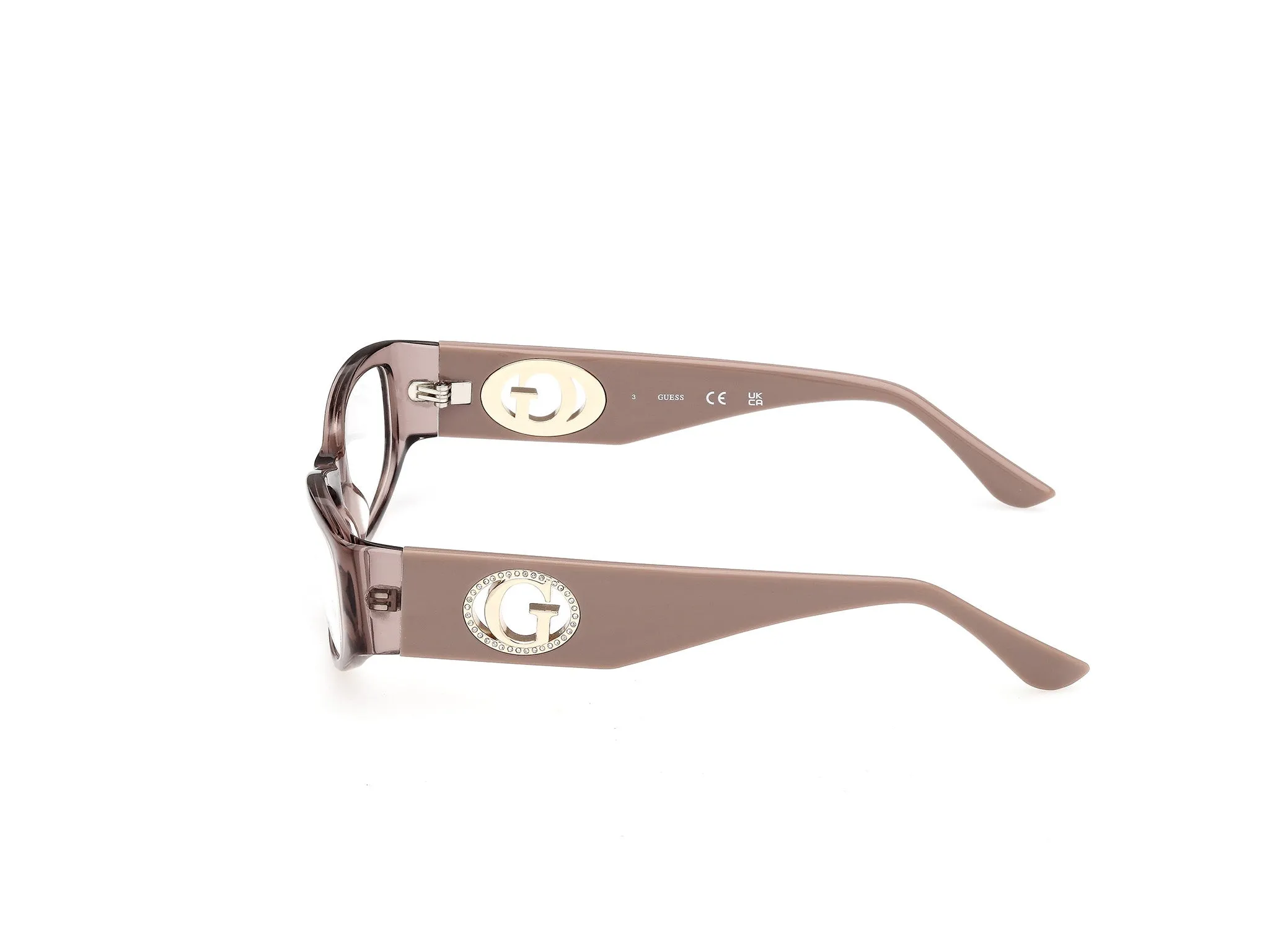 Guess GU50352 057 Montature da vista Acetato Beige Rotonda Normale - immagine 3