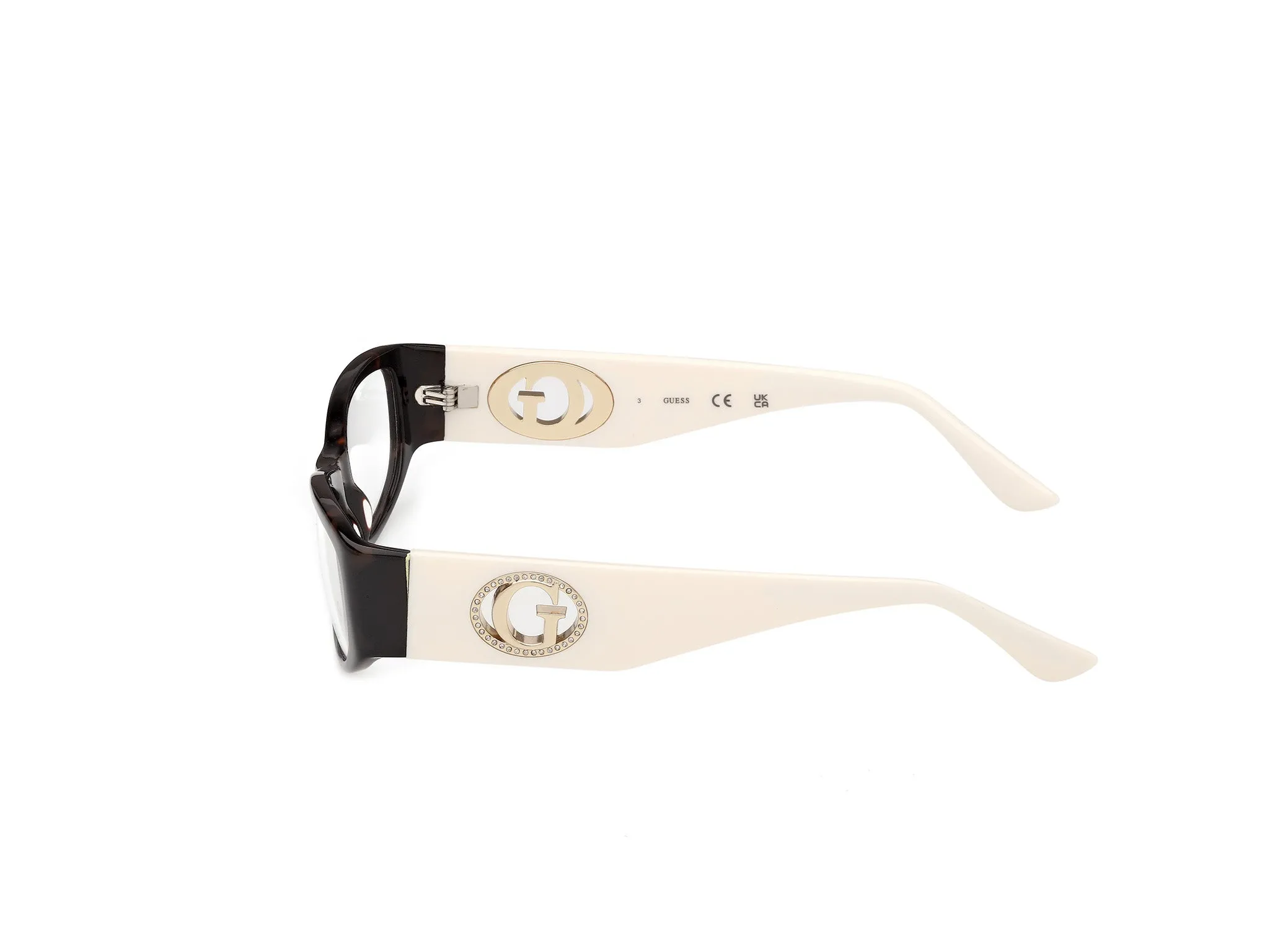 Guess GU50352 052 Montature da vista Acetato Havana Rotonda Normale - immagine 3
