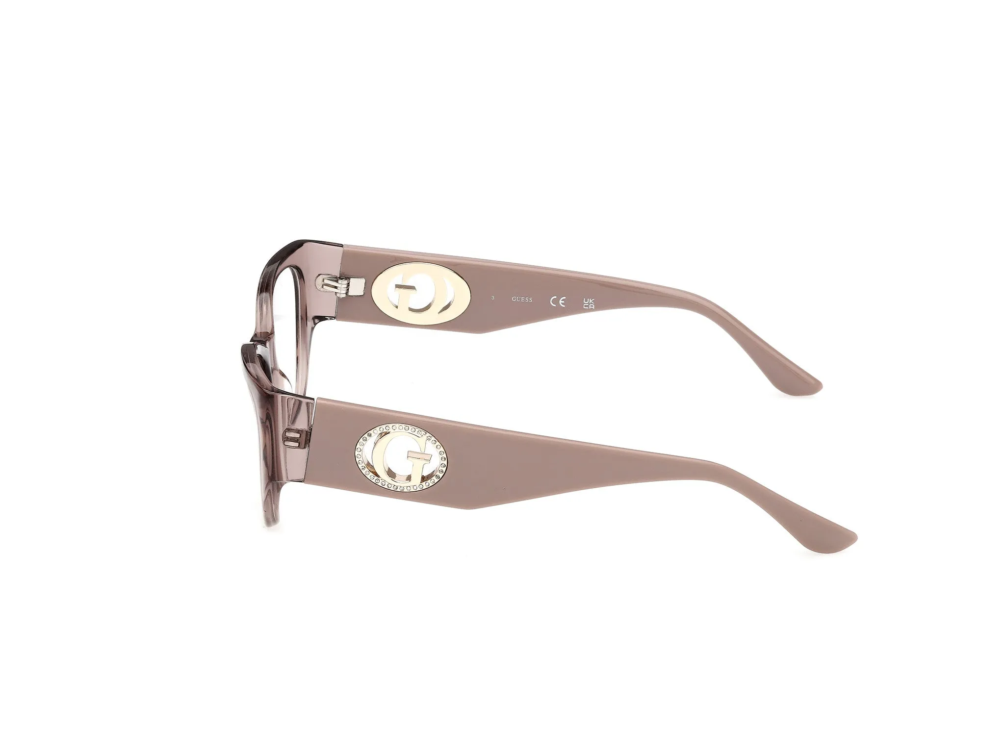 Guess GU50351 057 Montature da vista Acetato Beige Cat Eye Normale - immagine 3