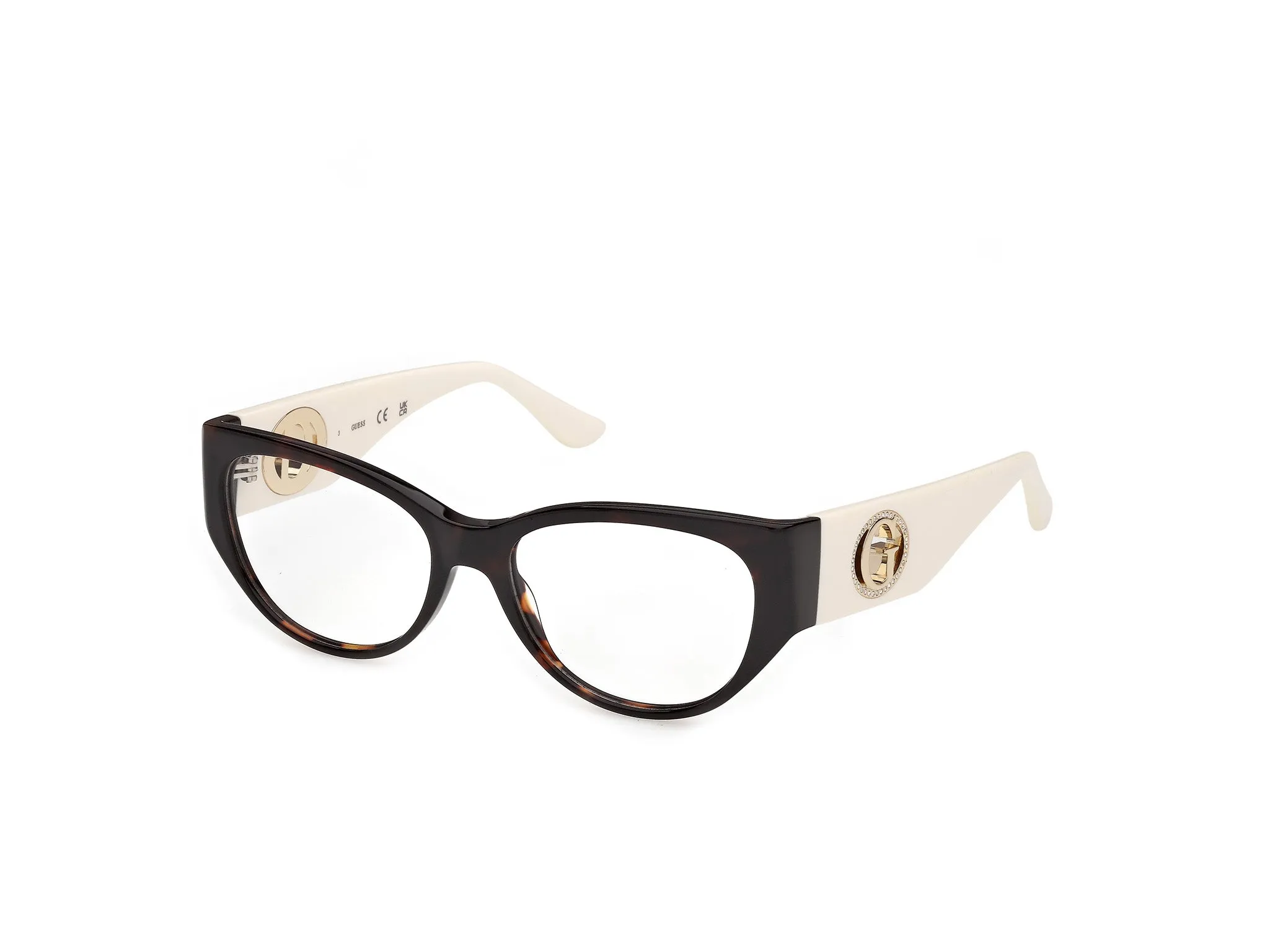 Guess GU50351 052 Montature da vista Acetato Havana Cat Eye Normale - immagine 1