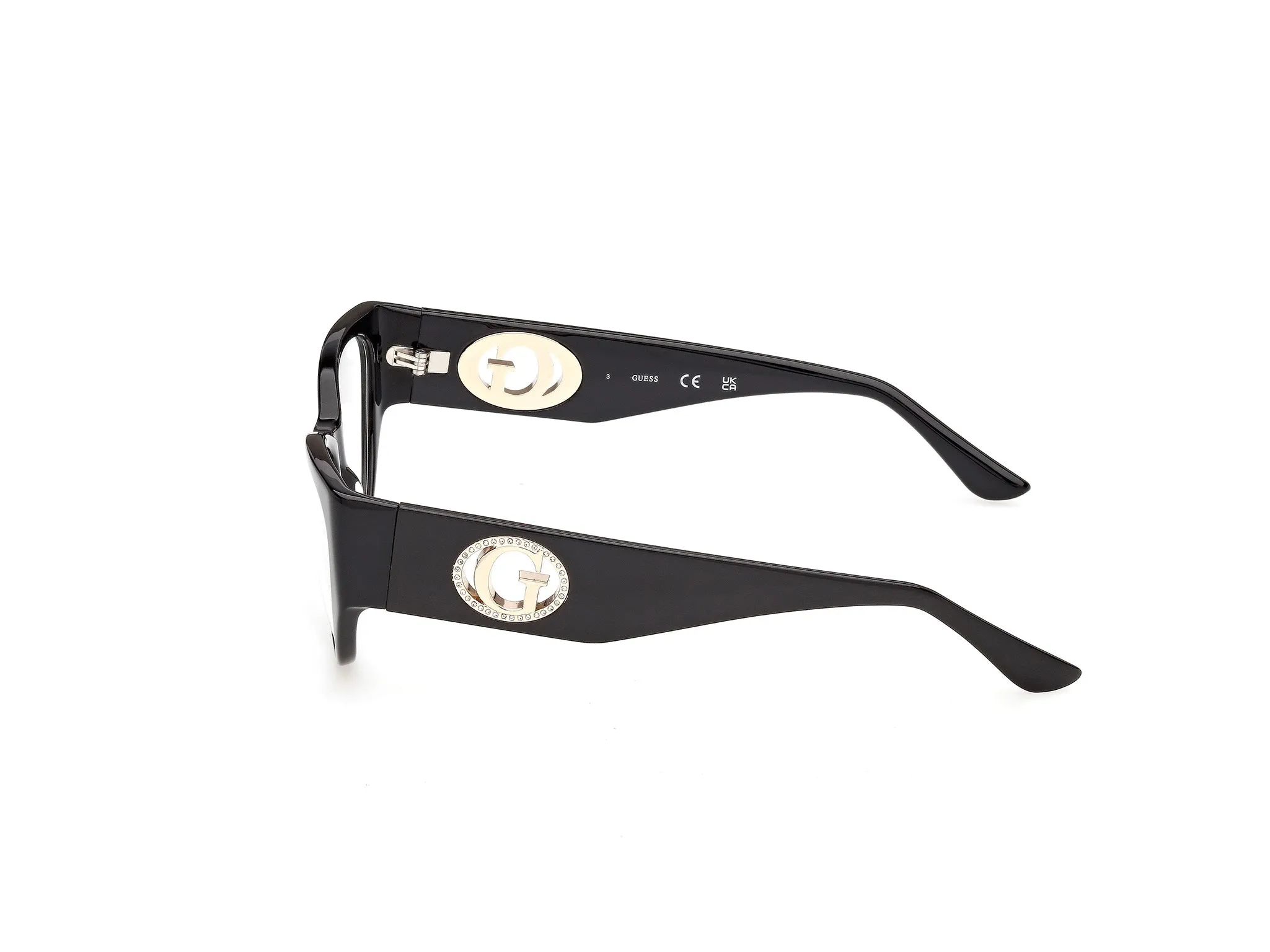 Guess GU50351 001 Montature da vista Acetato Nero Cat Eye Normale - immagine 3