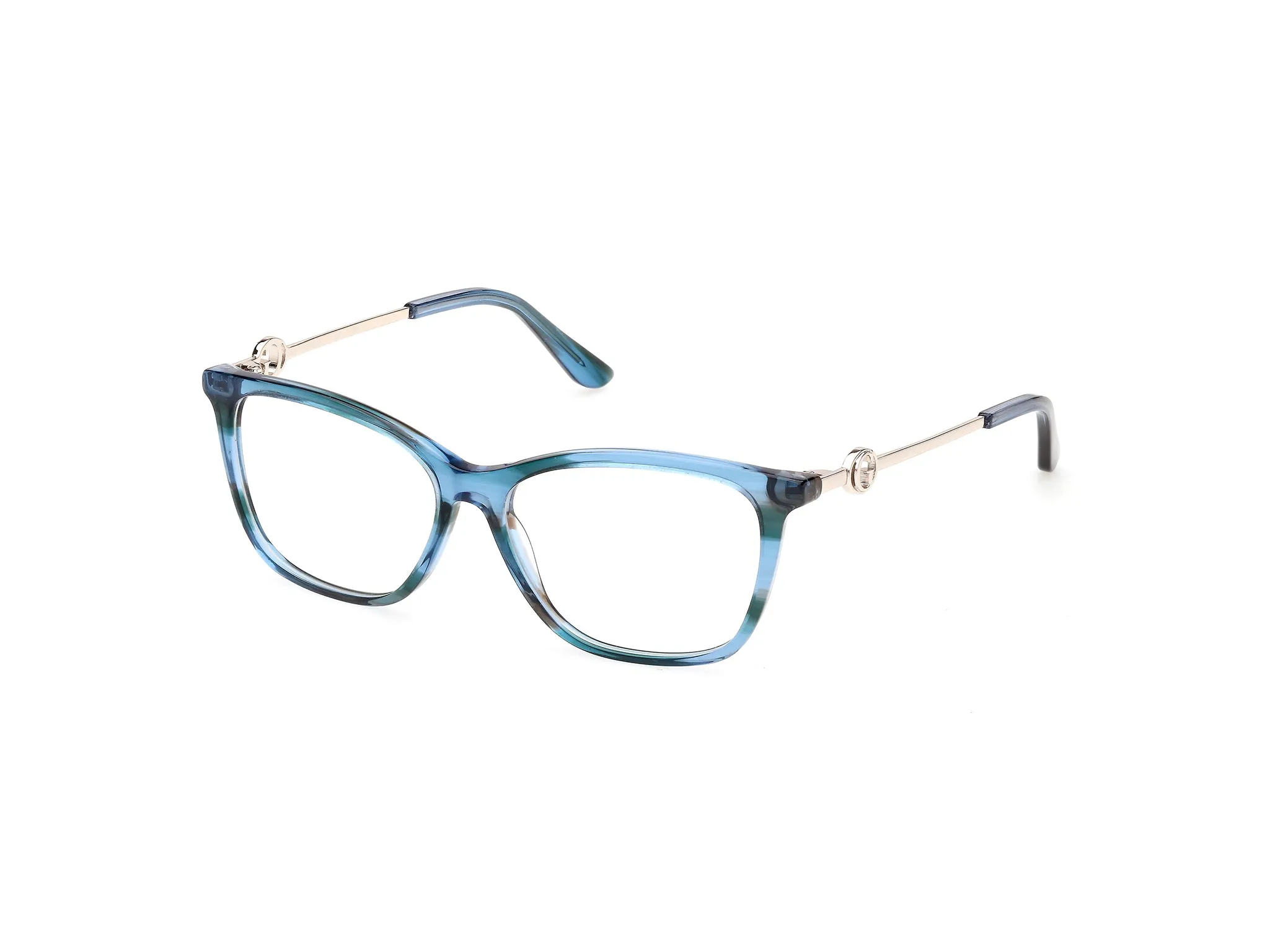 Guess GU50349 092 Montature da vista Acetato Blu Squadrata Normale - immagine 1