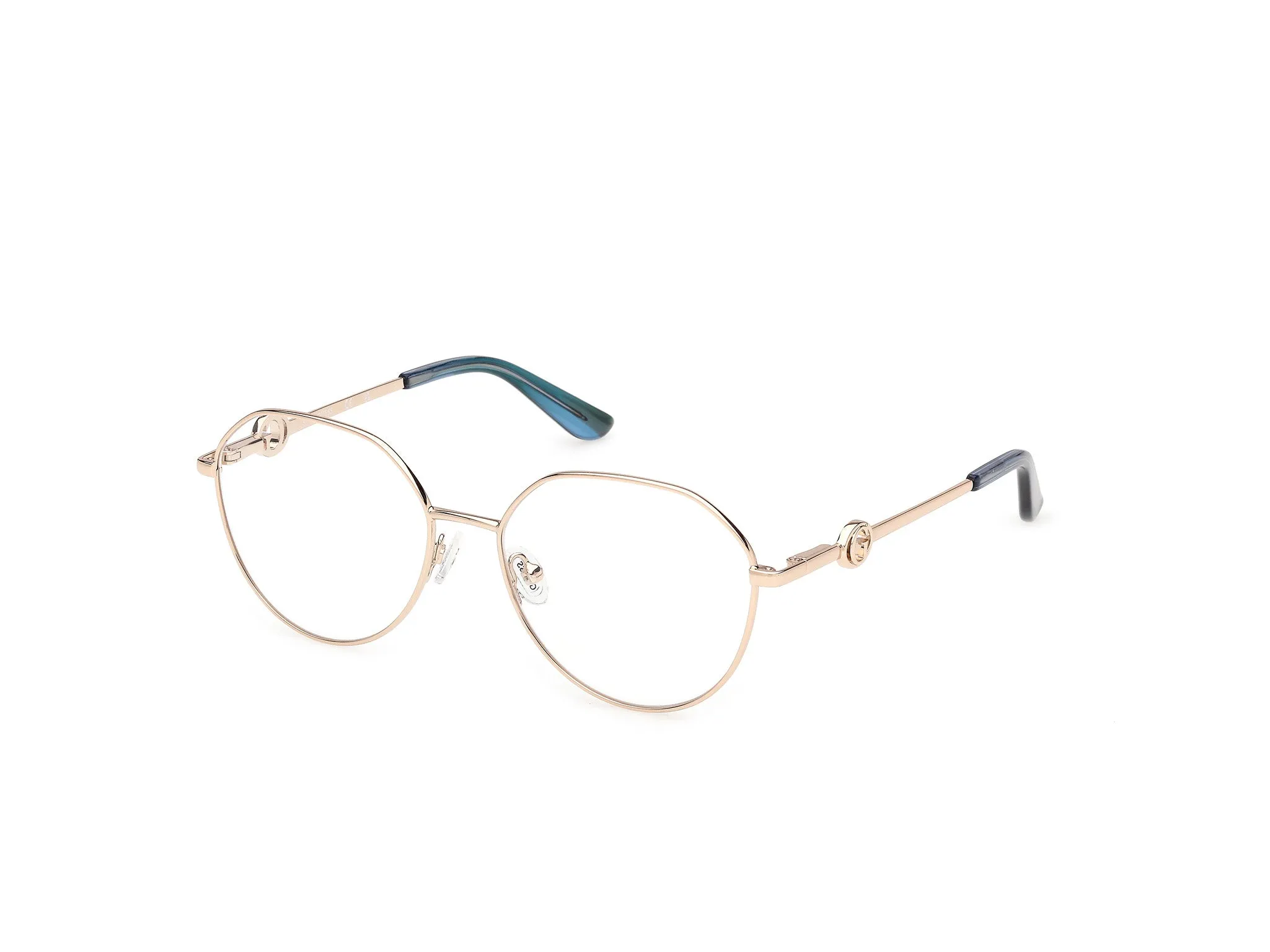 Guess GU50348 032 Montature da vista Metallo Oro Rotonda Normale - immagine 1