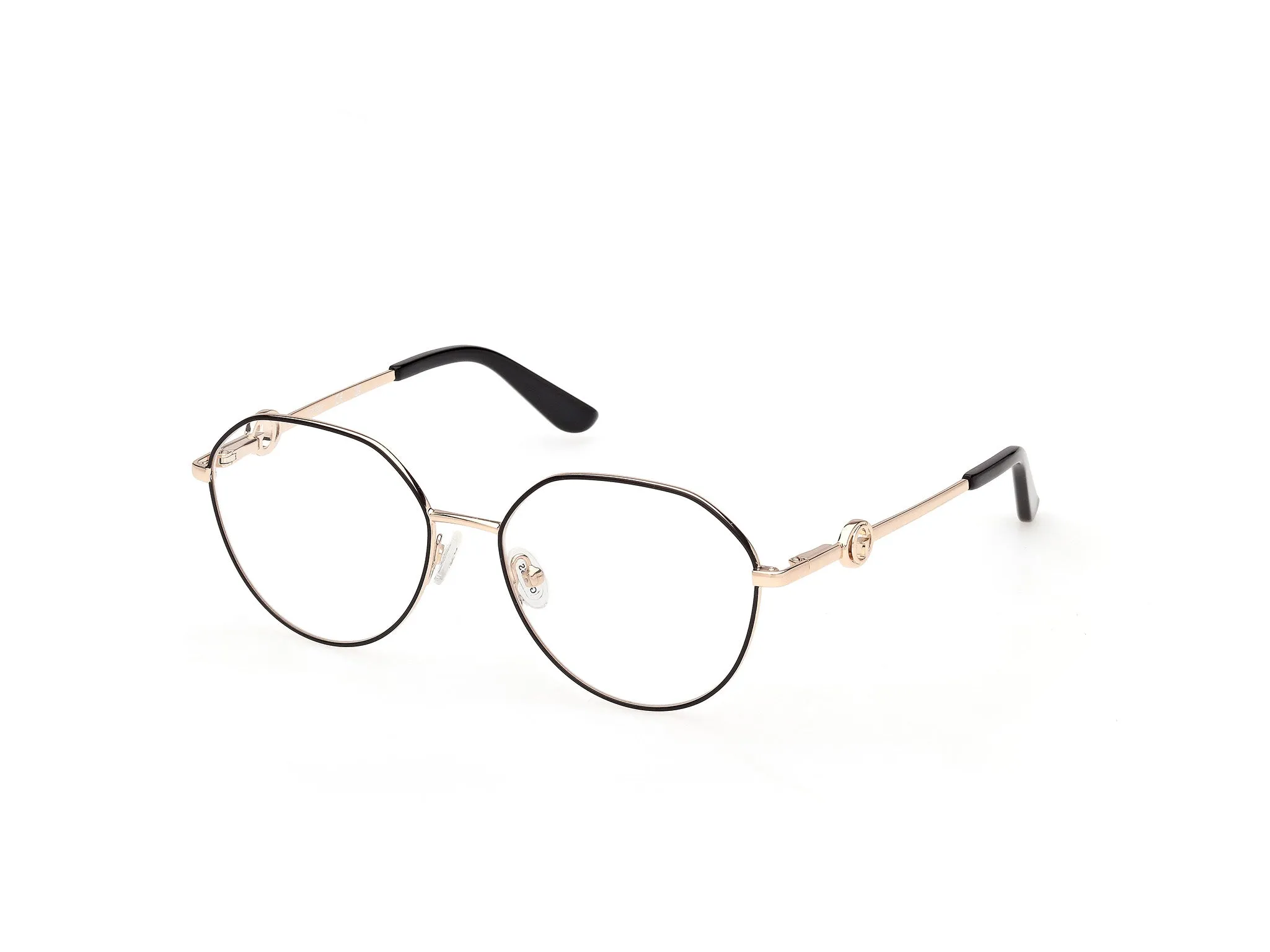 Guess GU50348 005 Montature da vista Metallo Nero Rotonda Normale - immagine 1