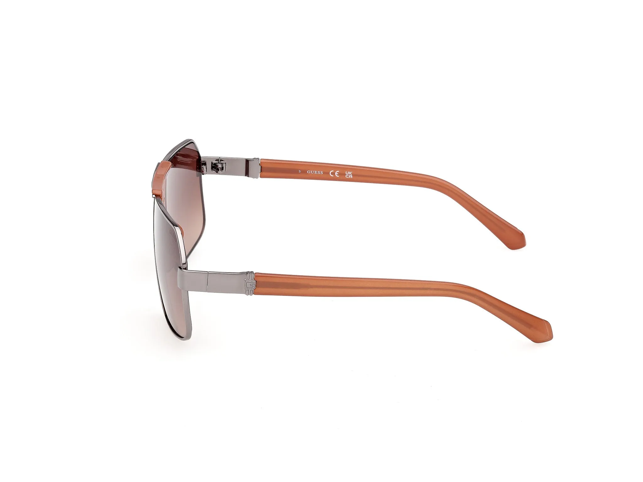 Guess GU00305 08F Occhiali da sole Metallo Canna di fucile Marrone Squadrata Normale - immagine 3