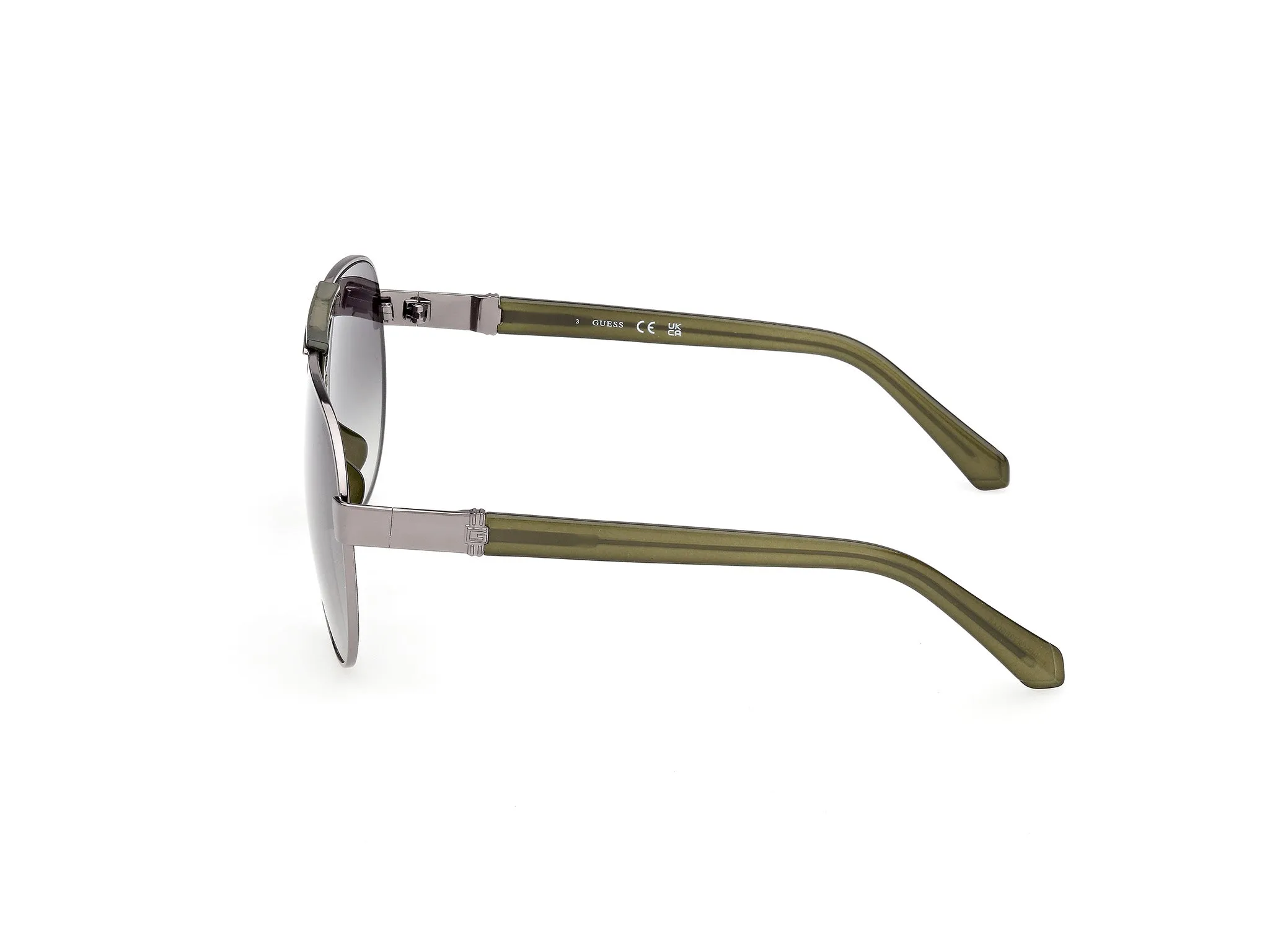 Guess GU00304 08P Occhiali da sole Metallo Canna di fucile Verde Pilot Normale - immagine 3