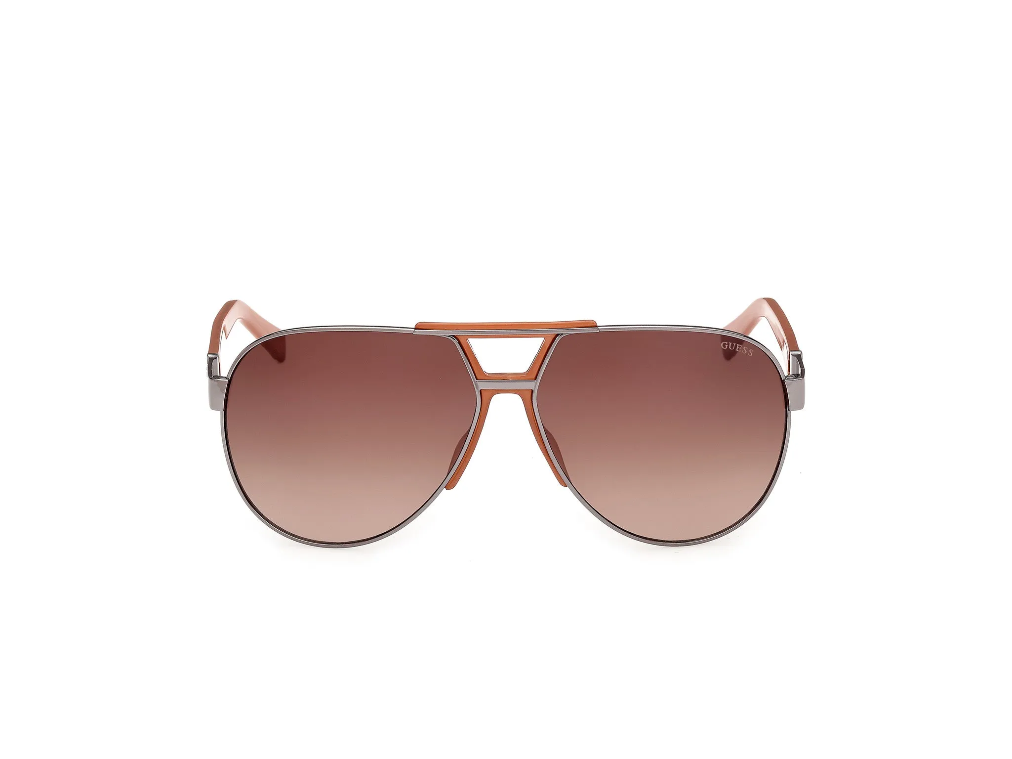Guess GU00304 08F Occhiali da sole Metallo Canna di fucile Marrone Pilot Normale - immagine 2