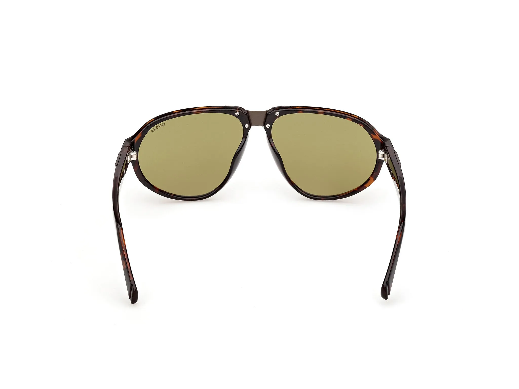Guess GU00303 52N Occhiali da sole Iniettato Havana Verde Pilot Normale - immagine 4