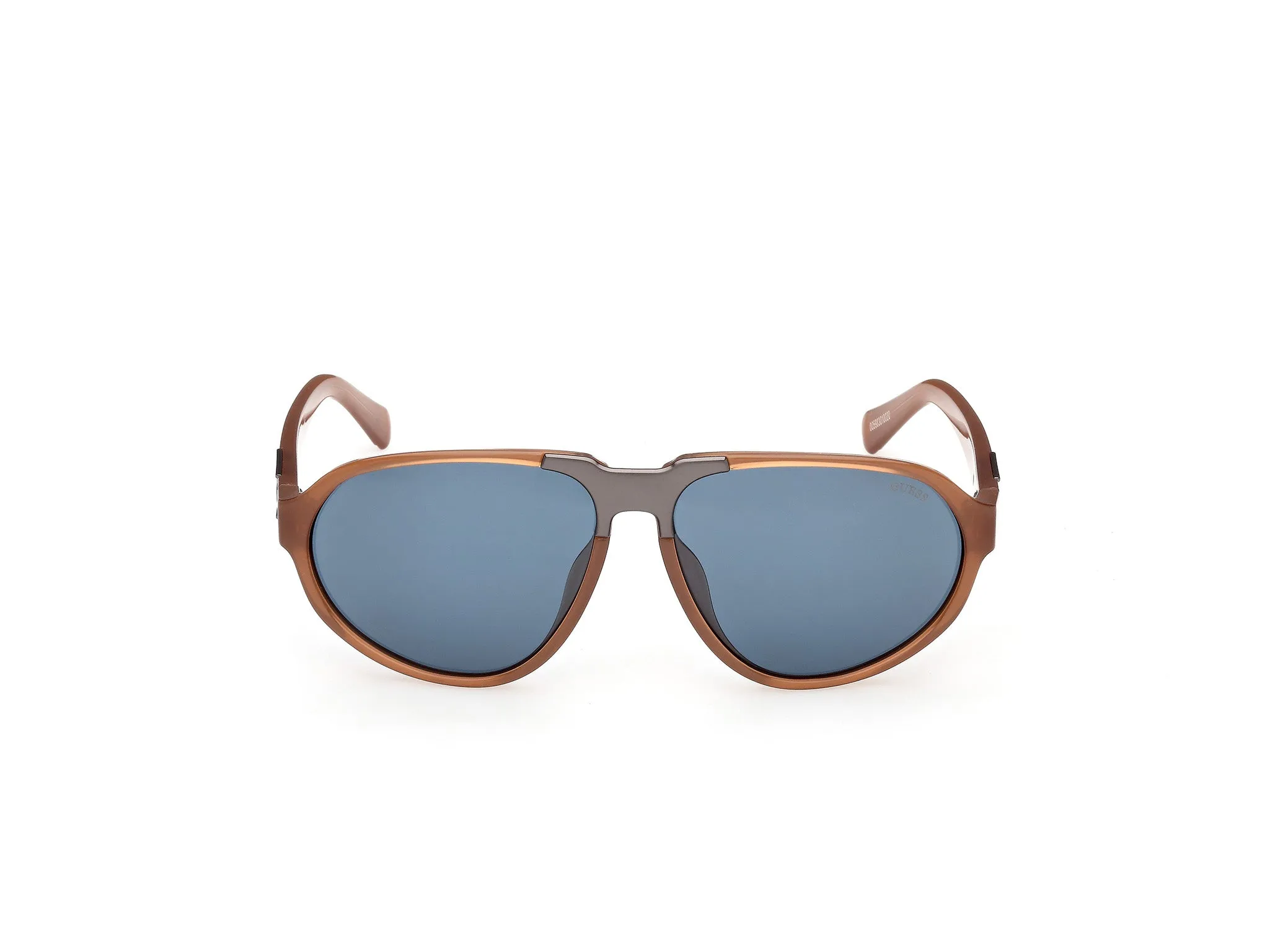 Guess GU00303 42V Occhiali da sole Iniettato Arancione Blu Pilot Normale - immagine 2
