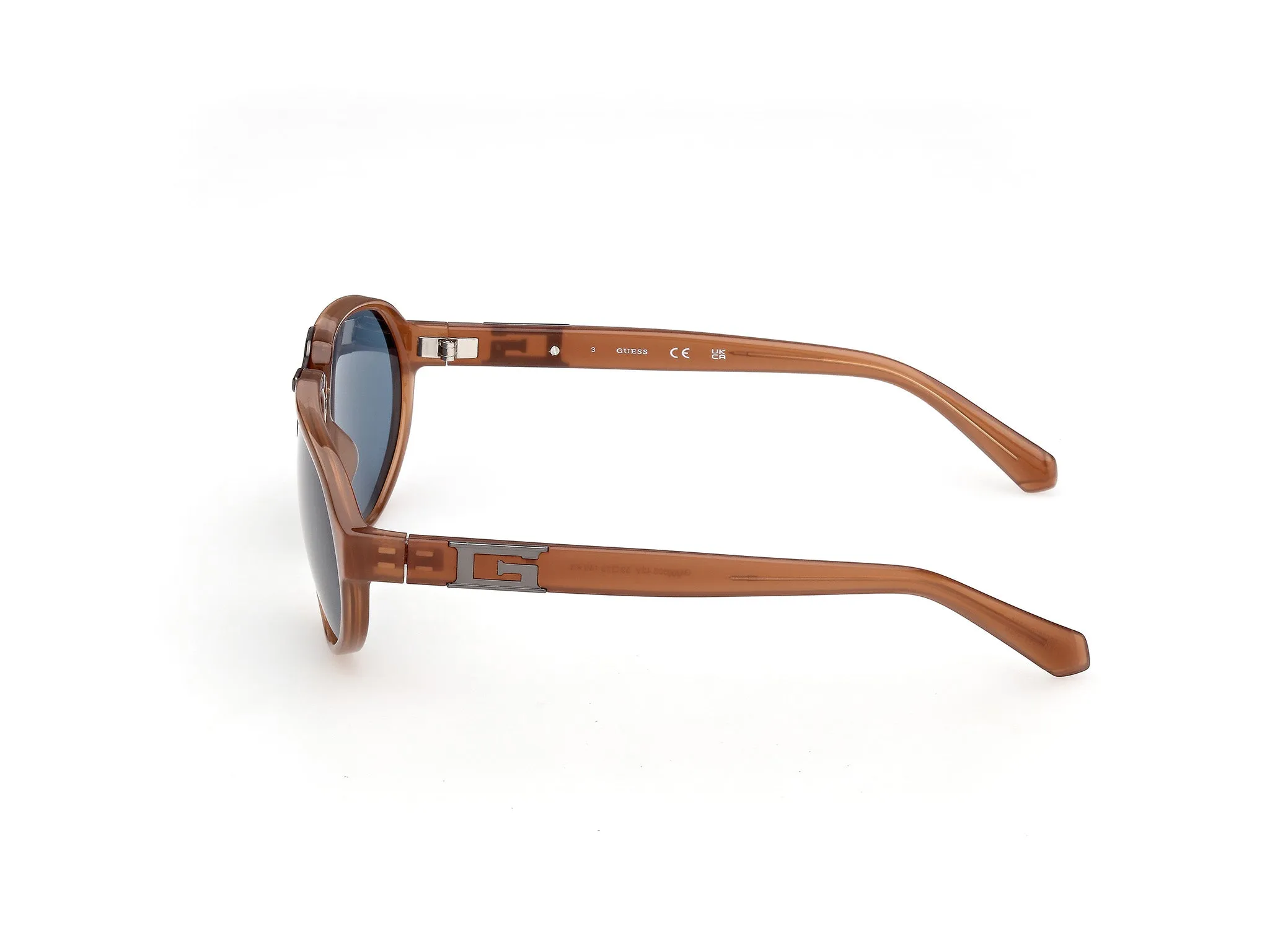 Guess GU00303 42V Occhiali da sole Iniettato Arancione Blu Pilot Normale - immagine 3