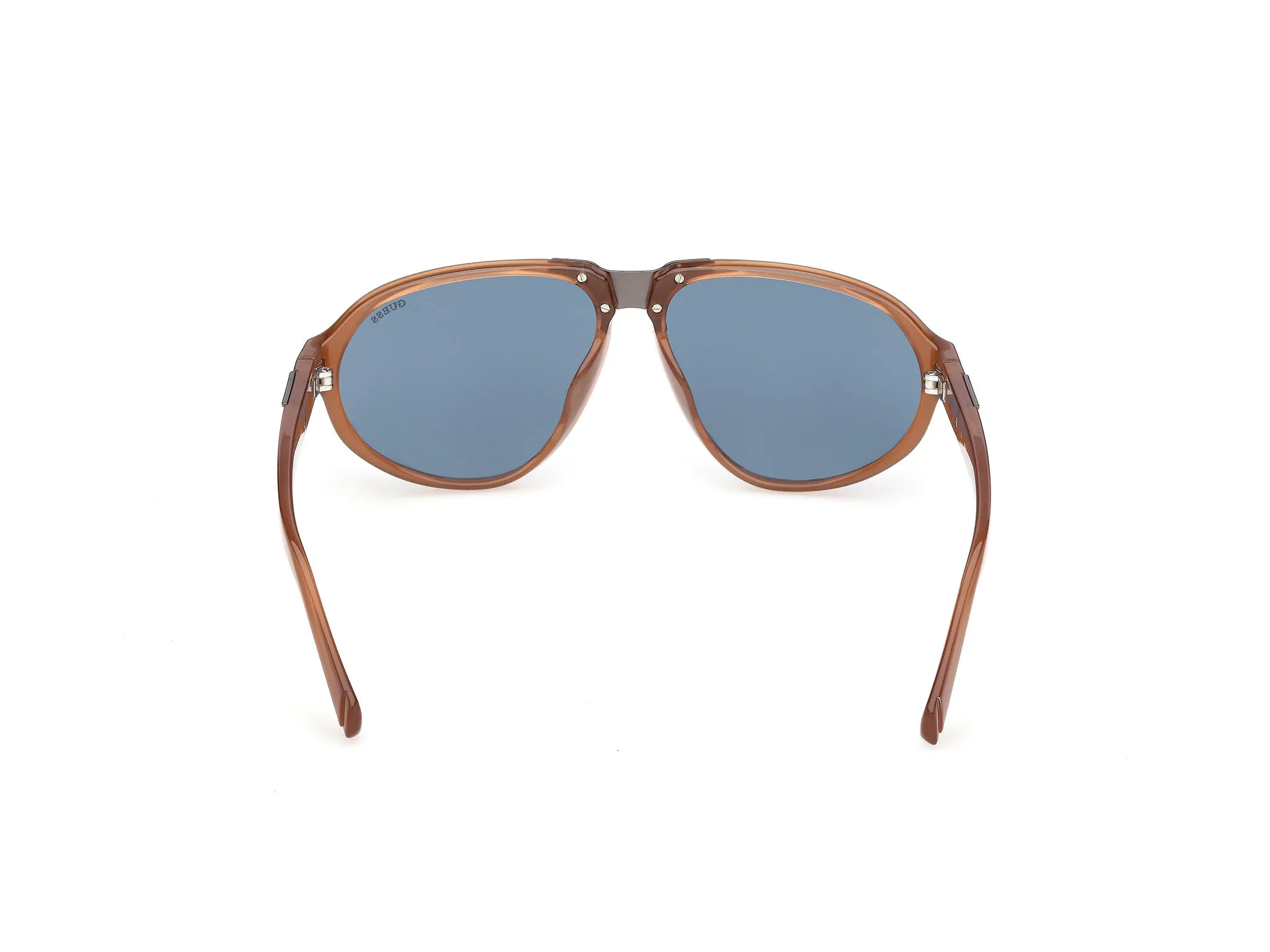Guess GU00303 42V Occhiali da sole Iniettato Arancione Blu Pilot Normale - immagine 4