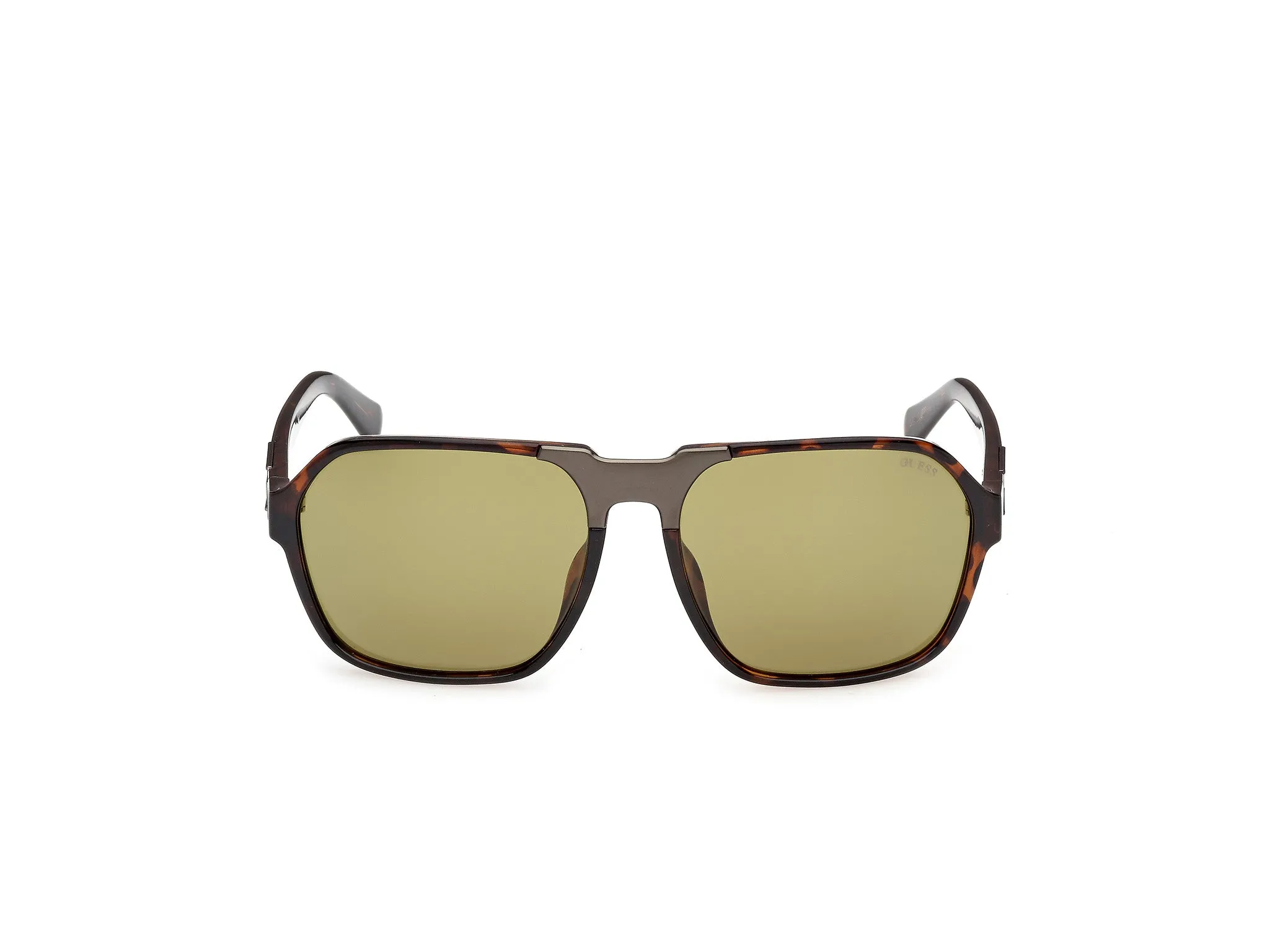 Guess GU00302 52N Occhiali da sole Iniettato Havana Verde Squadrata Normale - immagine 2