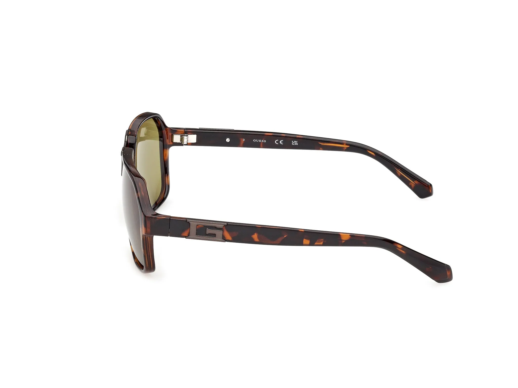 Guess GU00302 52N Occhiali da sole Iniettato Havana Verde Squadrata Normale - immagine 3
