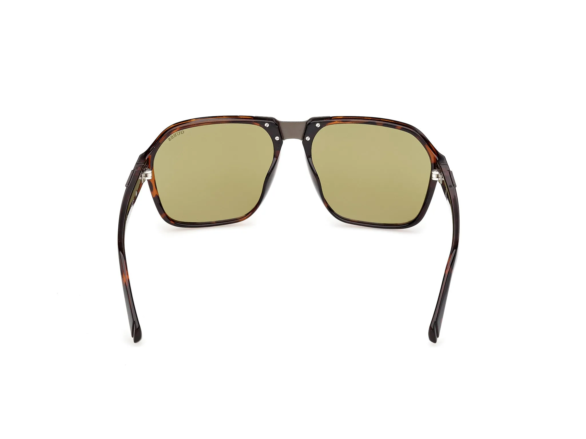 Guess GU00302 52N Occhiali da sole Iniettato Havana Verde Squadrata Normale - immagine 4