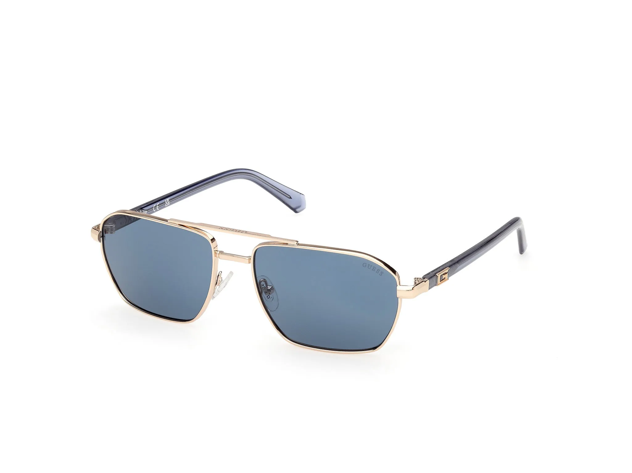 Guess GU00301 32V Occhiali da sole Metallo Oro Blu Squadrata Normale - immagine 1