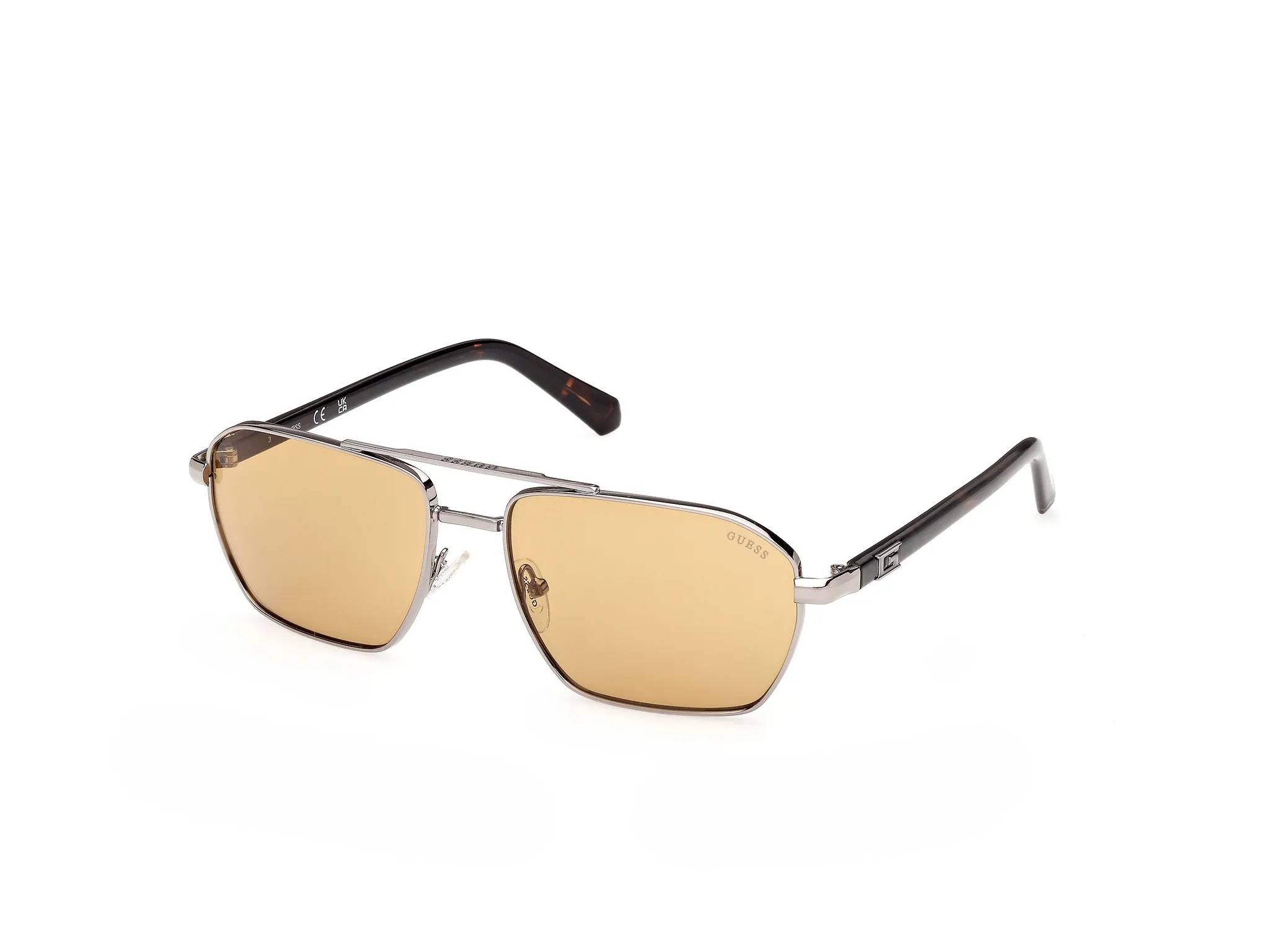 Guess GU00301 08E Occhiali da sole Metallo Canna di fucile Marrone Squadrata Normale - immagine 1