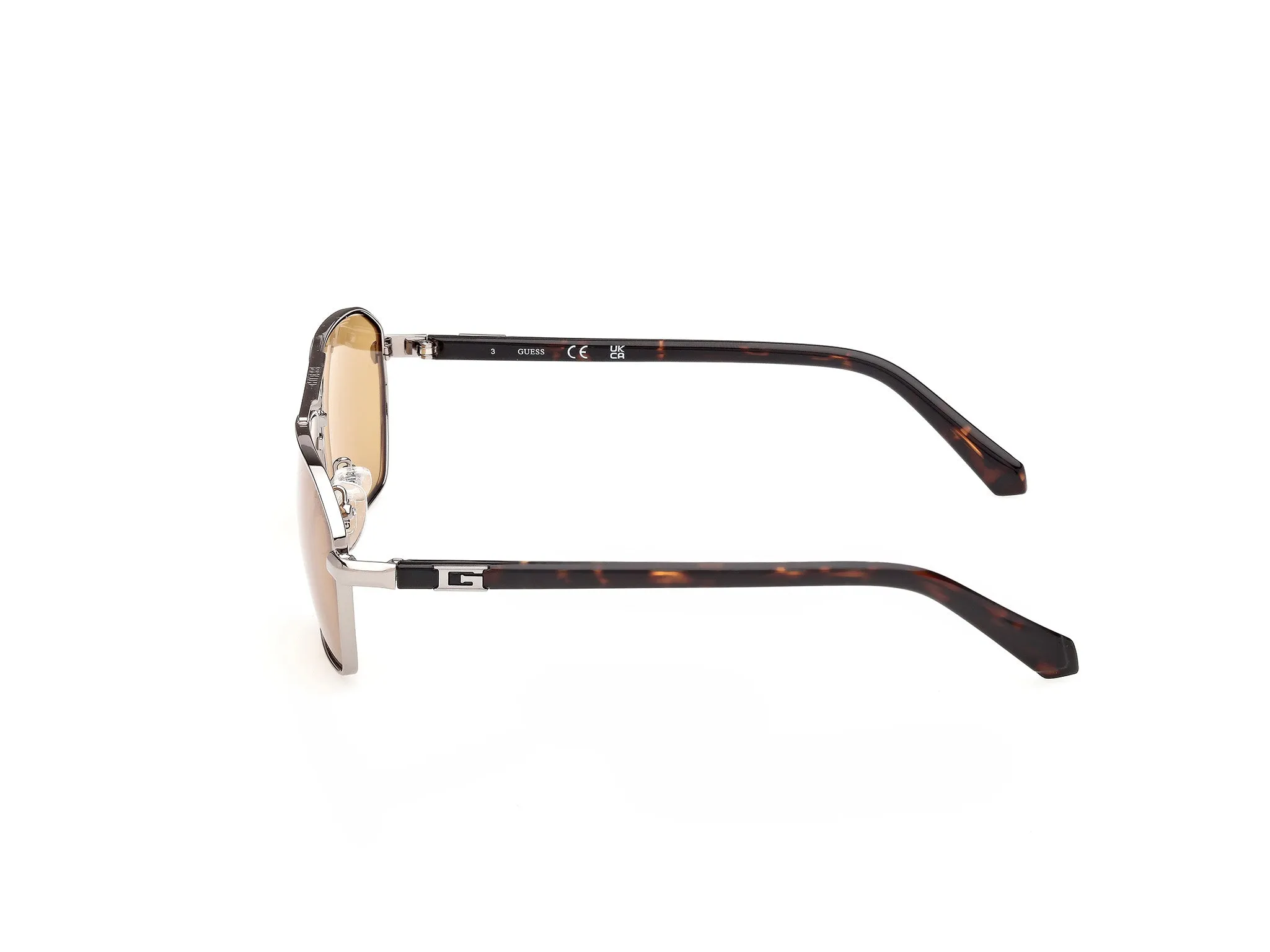 Guess GU00301 08E Occhiali da sole Metallo Canna di fucile Marrone Squadrata Normale - immagine 3