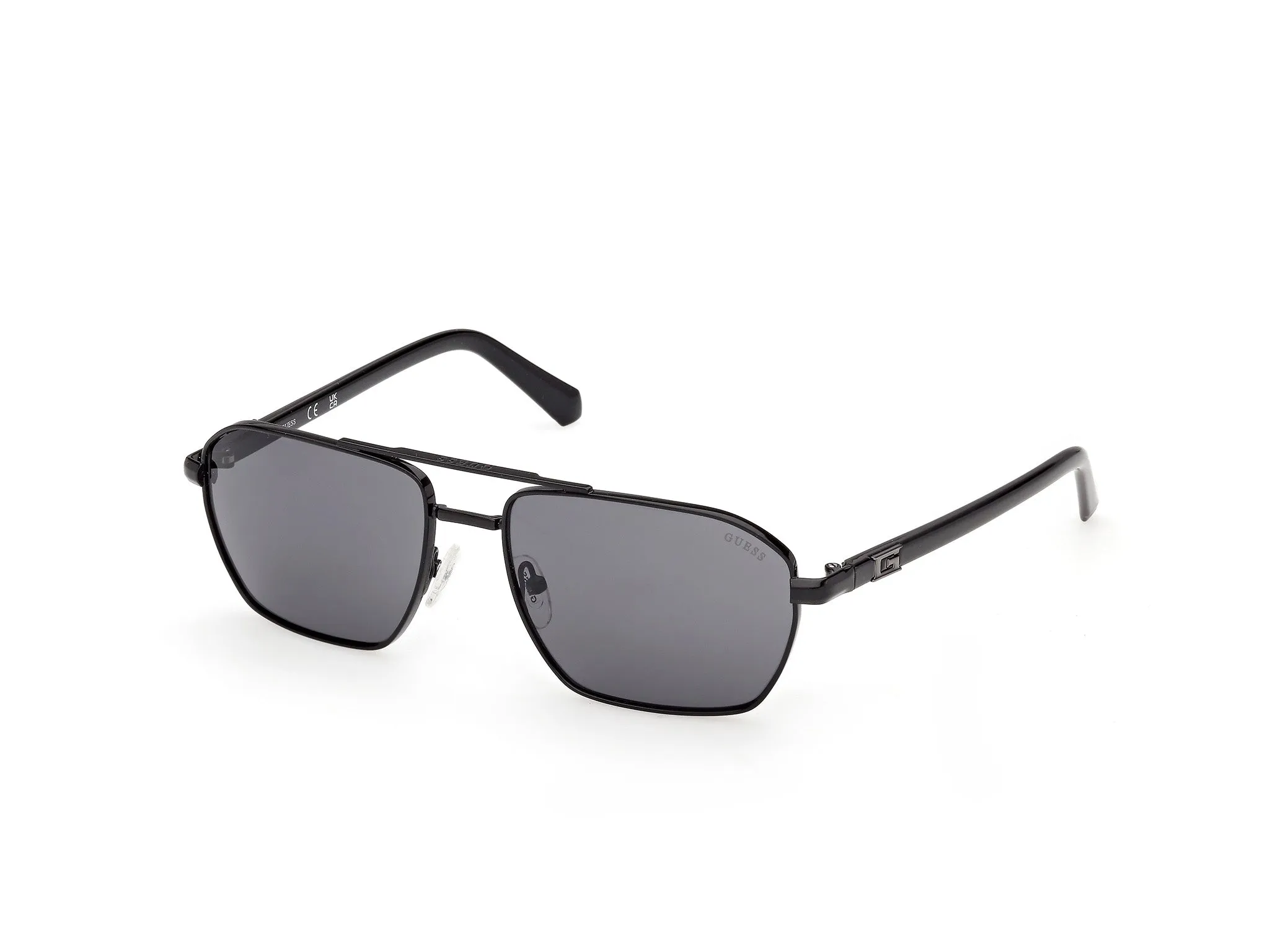 Guess GU00301 01A Occhiali da sole Metallo Nero Fumo Squadrata Normale - immagine 1